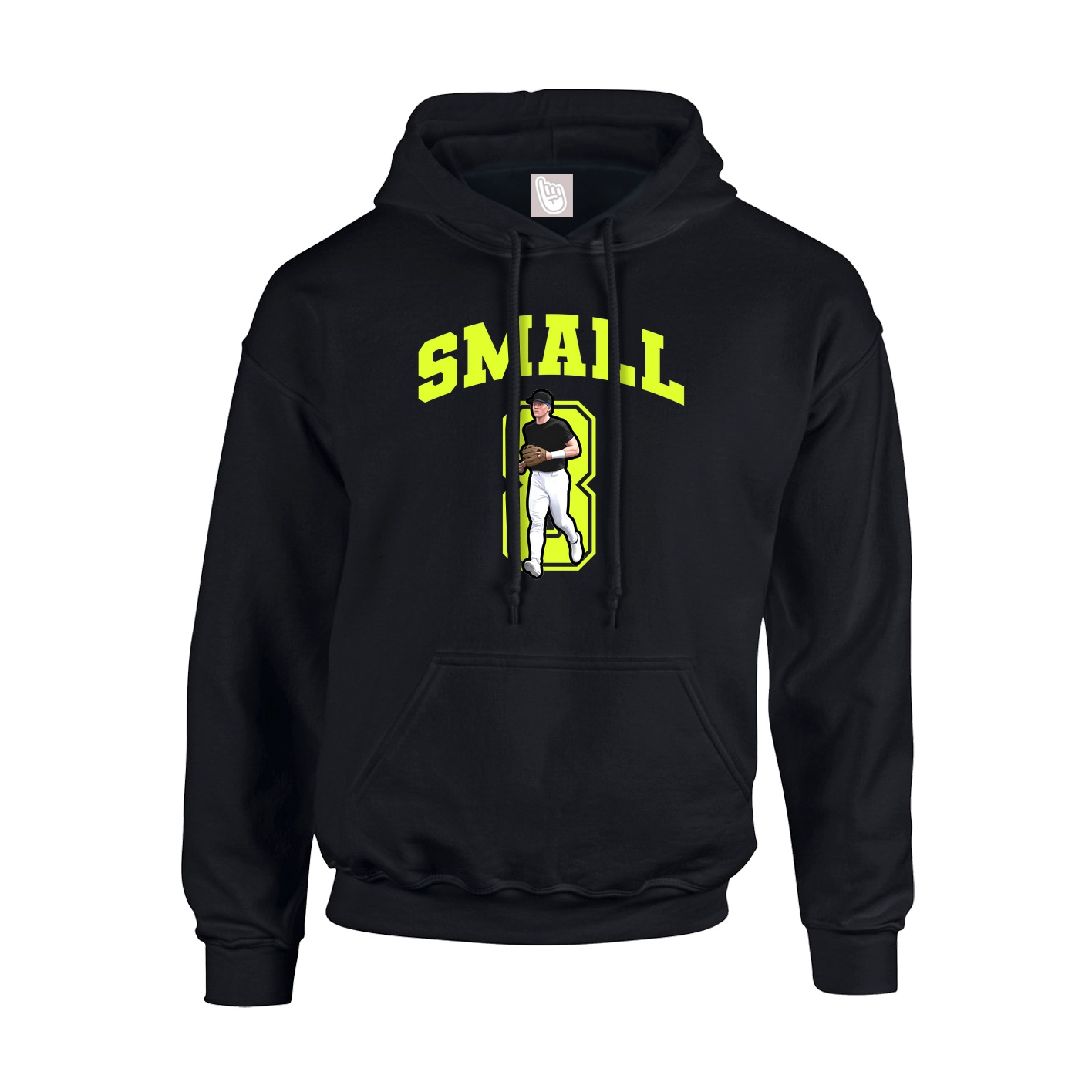 Youth Hoodie — Number in Black