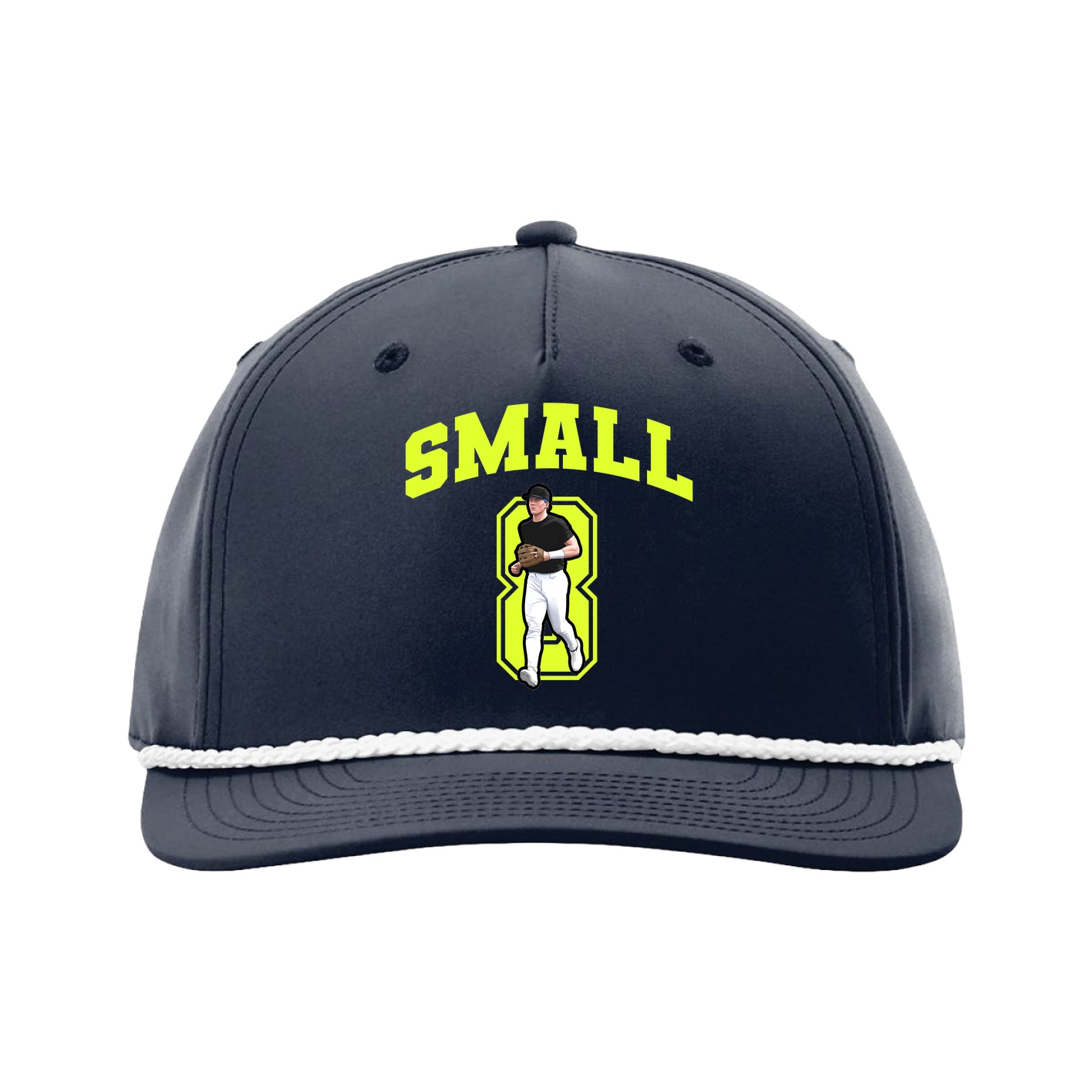 Five-Panel Classic Rope Cap — Number in Navy