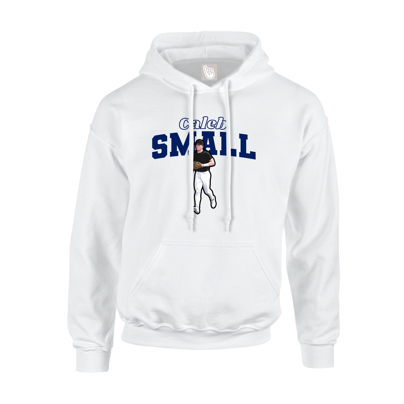 Hoodie — Name Arch in White