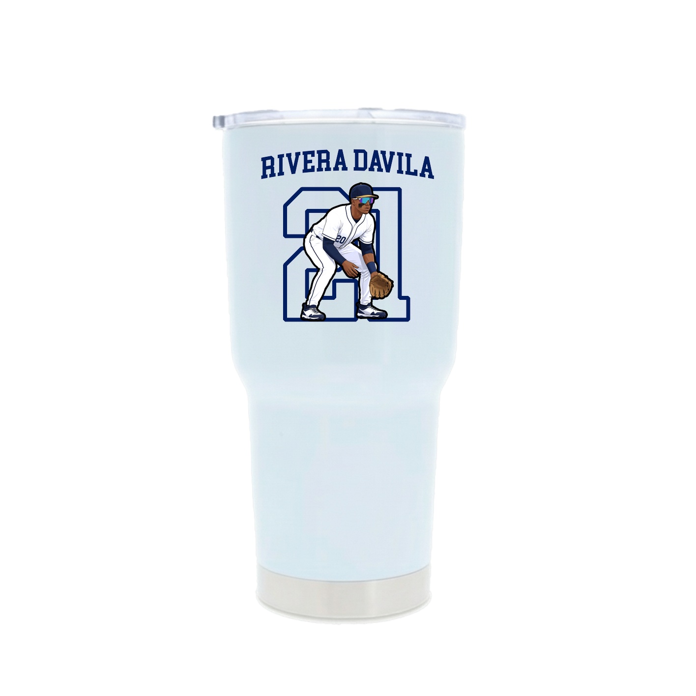 30oz Stainless Steel Tumbler — Shirsey in White