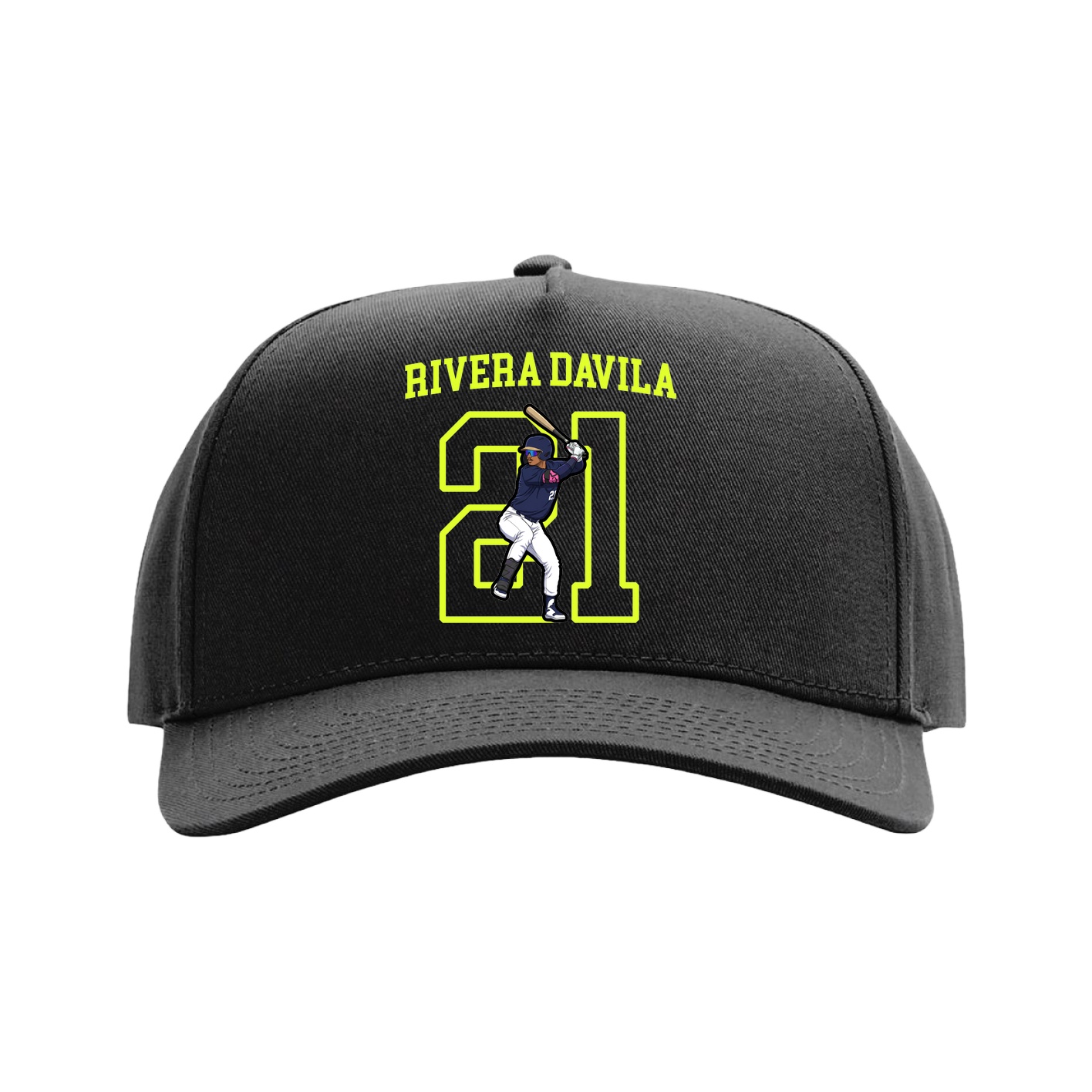 Full Fabric Five-Panel Champ Cap — Shirsey in Black