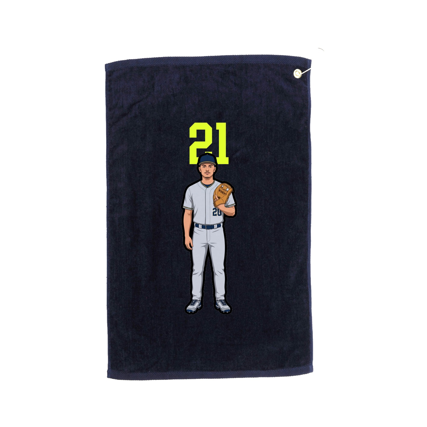 Golf Towel — Number Top in Navy