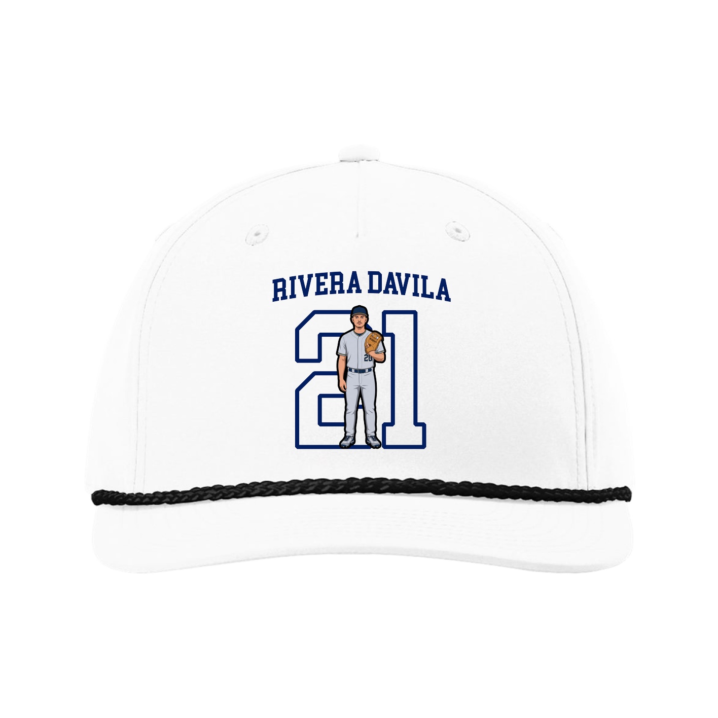 Five-Panel Classic Rope Cap — Shirsey in White