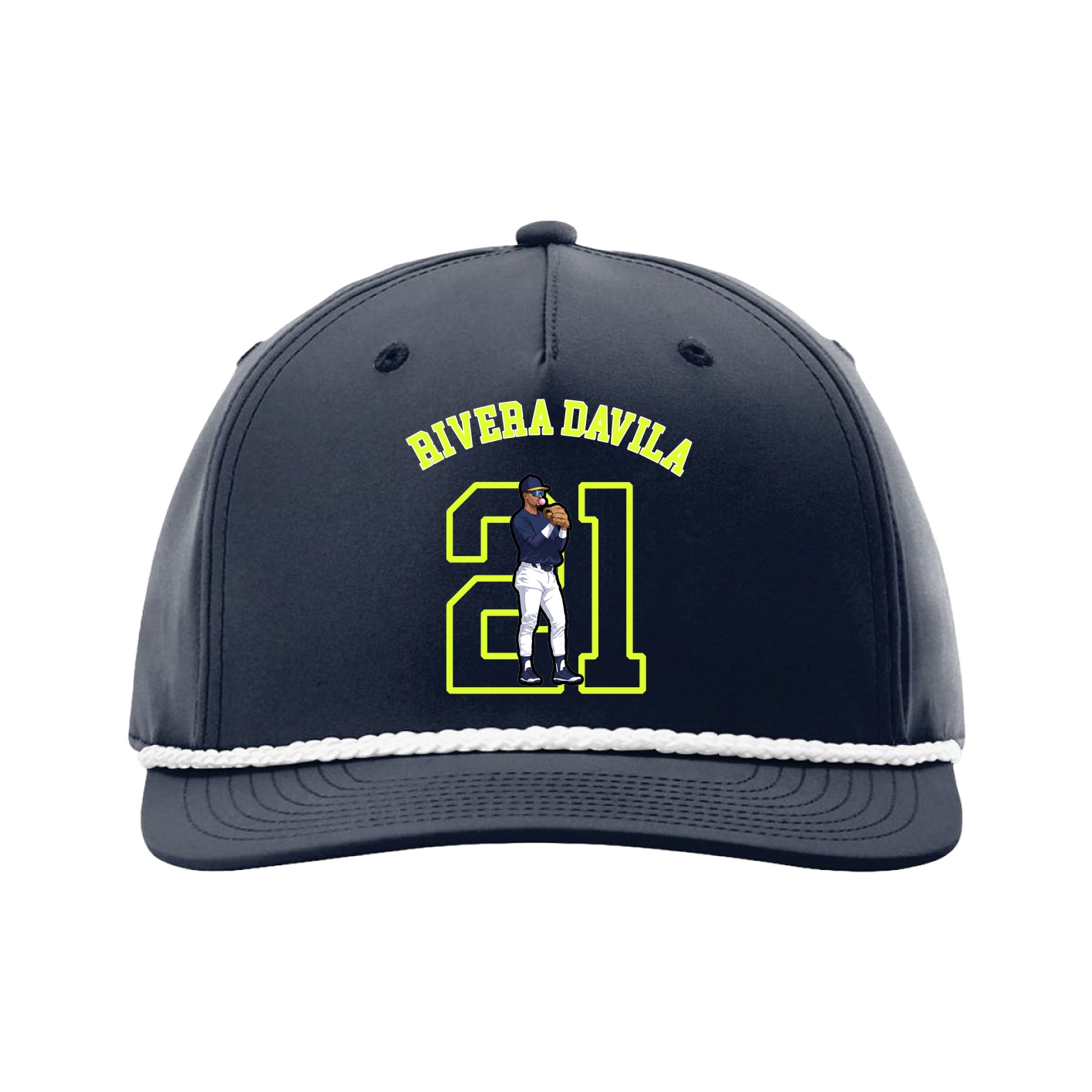 Five-Panel Classic Rope Cap — Shirsey Arch in Navy