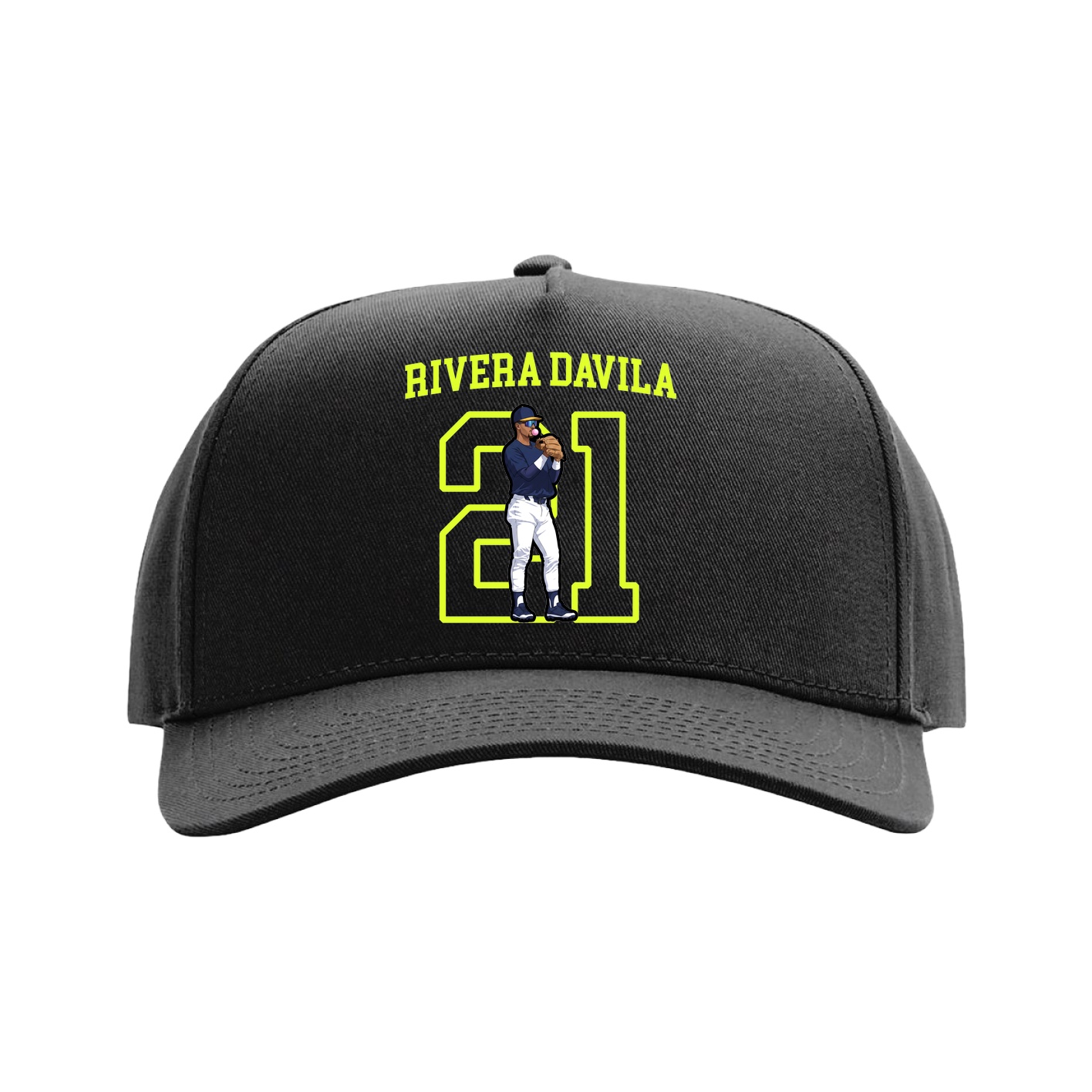 Full Fabric Five-Panel Champ Cap — Shirsey in Black