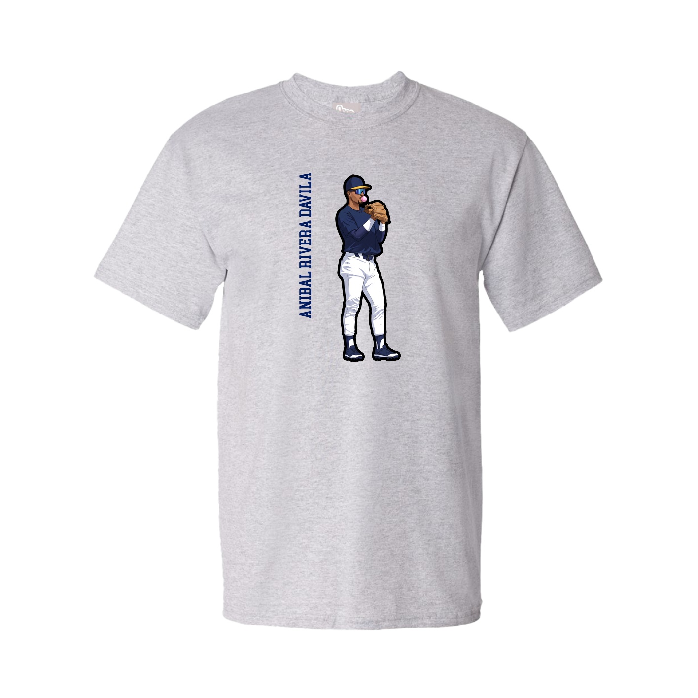Tee — Name Vertical in Grey
