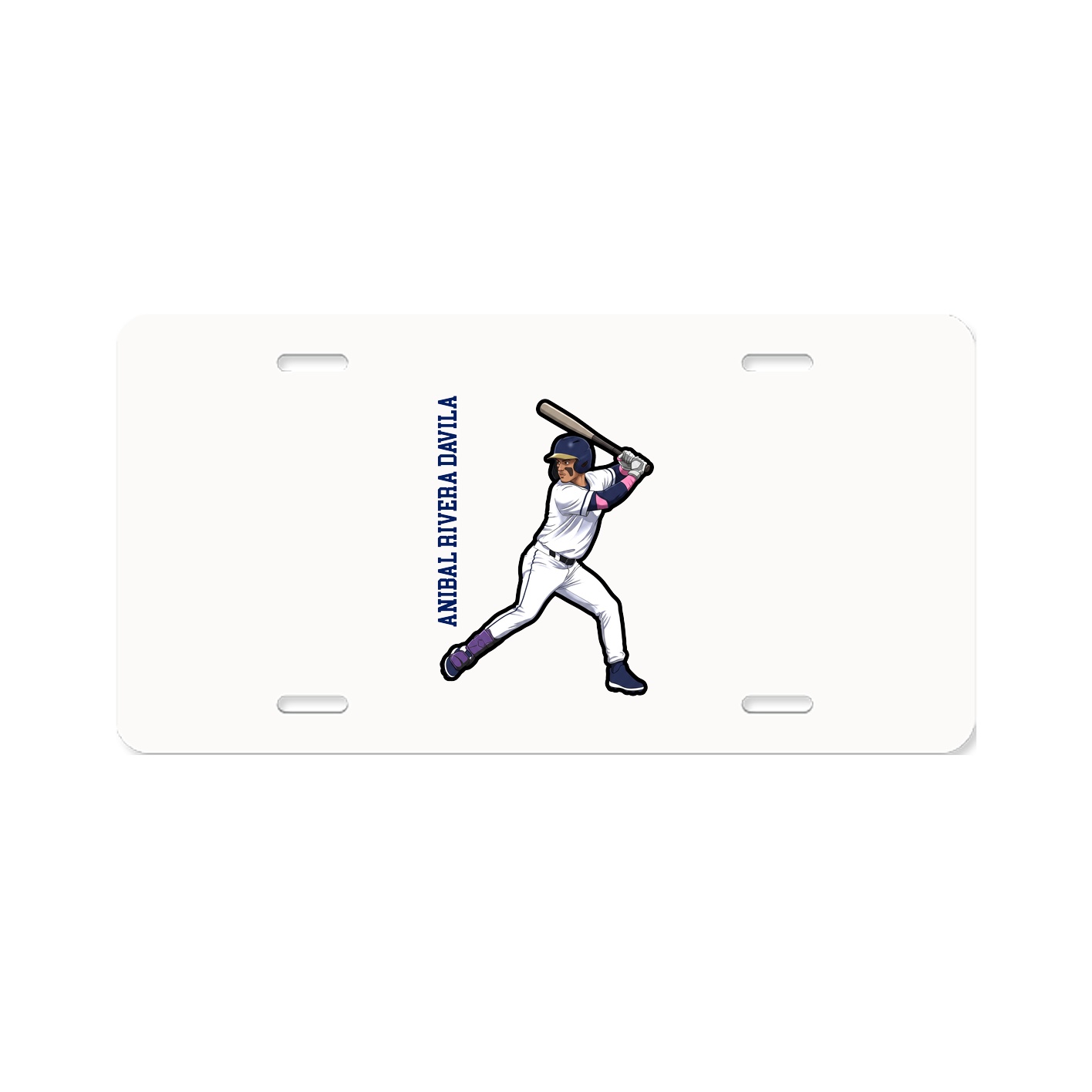 License Plate — Name Vertical in Classic