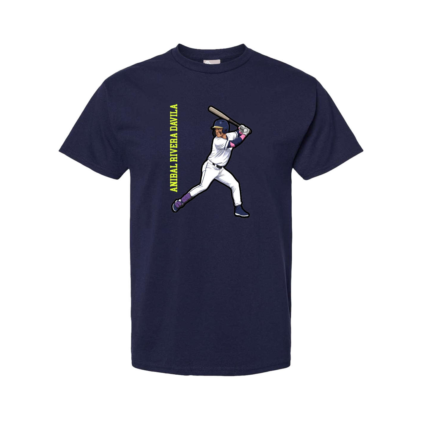 Youth Tee — Name Vertical in Navy
