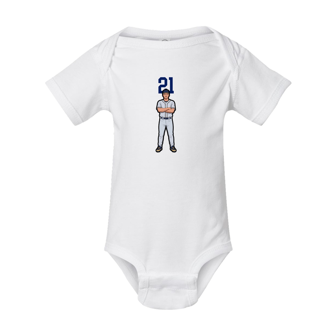 Baby Onesie — Number Top in White
