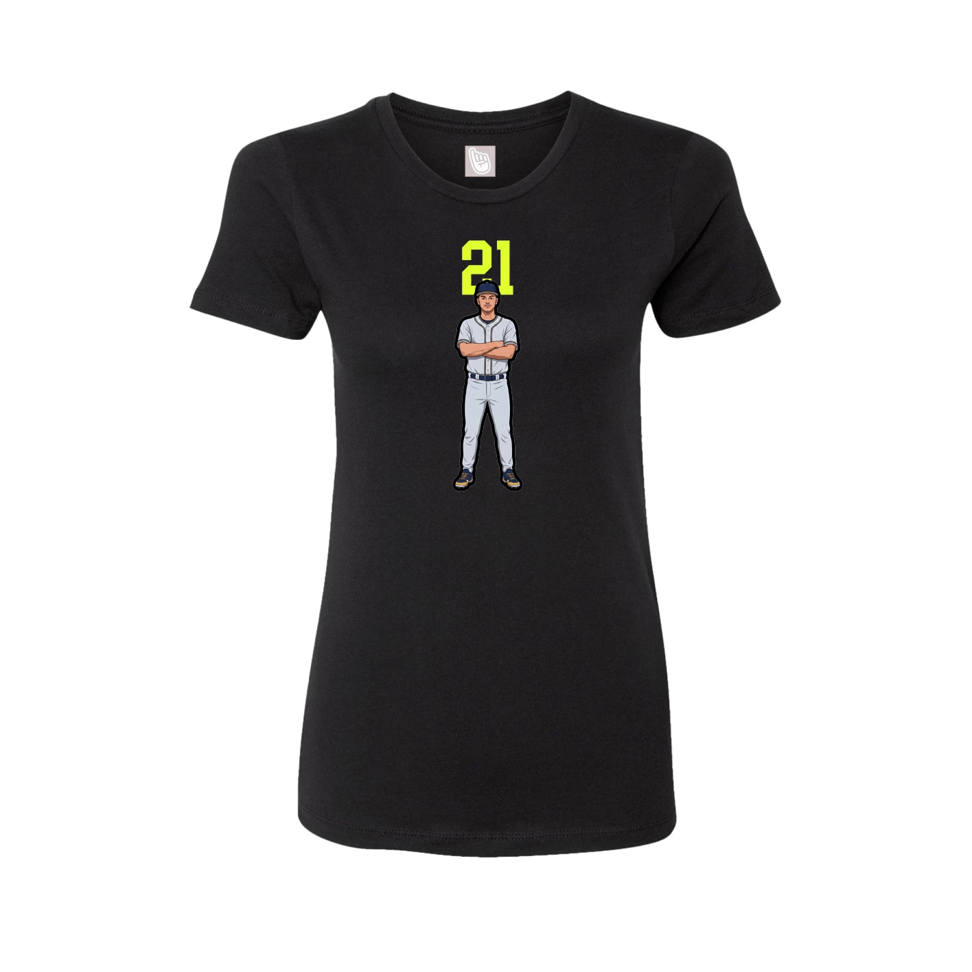 Womens Tee — Number Top in Black