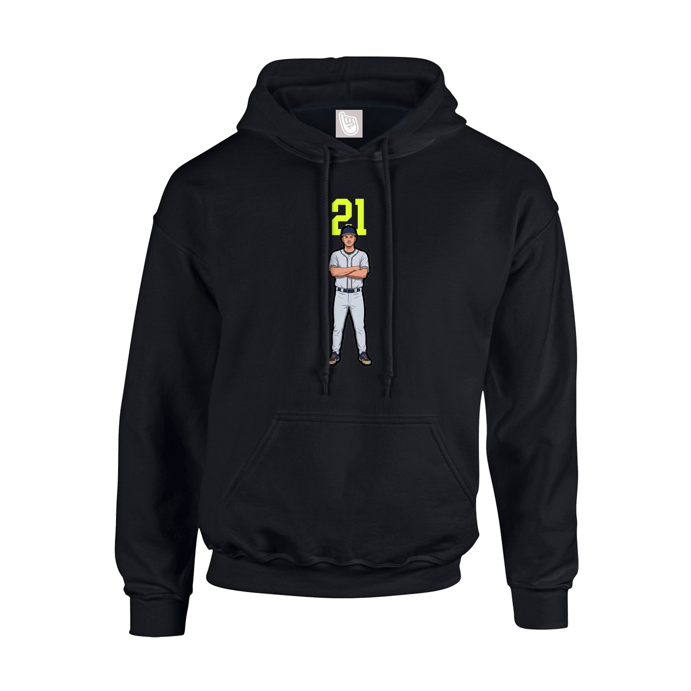 Hoodie — Number Top in Black
