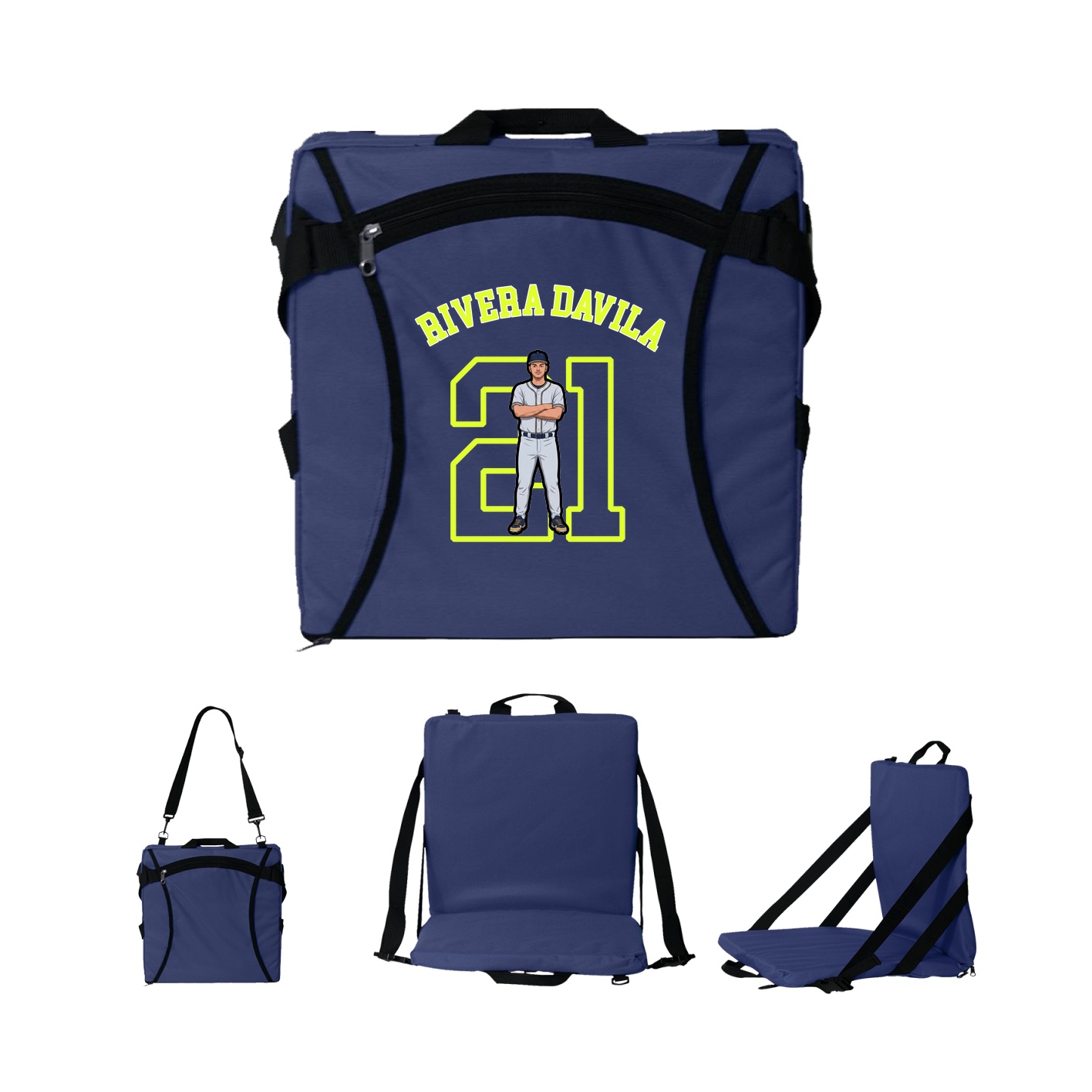 Folding Stadium Seat — Shirsey Arch in Navy