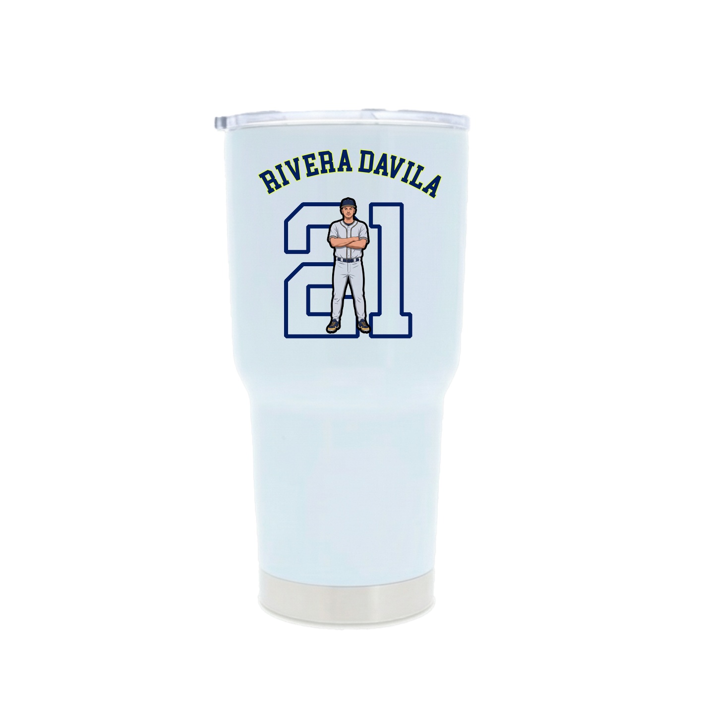 30oz Stainless Steel Tumbler — Shirsey Arch in White