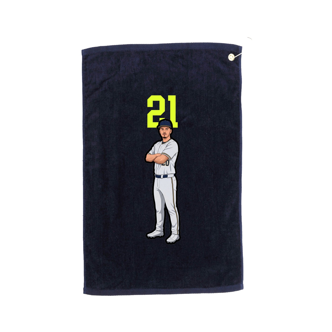 Golf Towel — Number Top in Navy