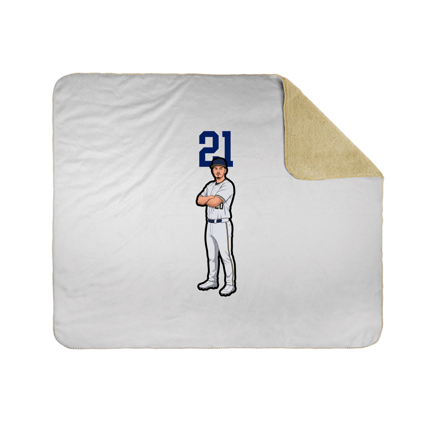 Throw Blanket — Number Top in White