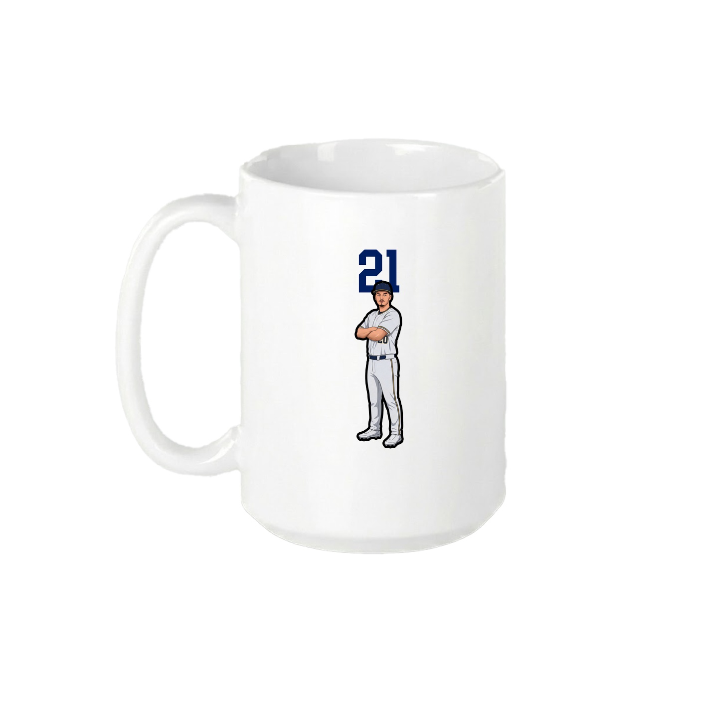 15oz Coffee Mug — Number Top in White