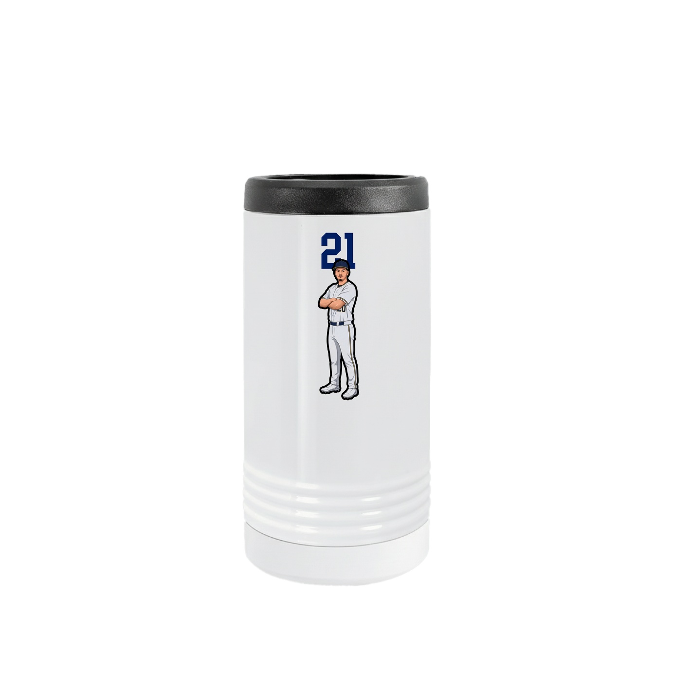 Slim Beverage Holder — Number Top in White