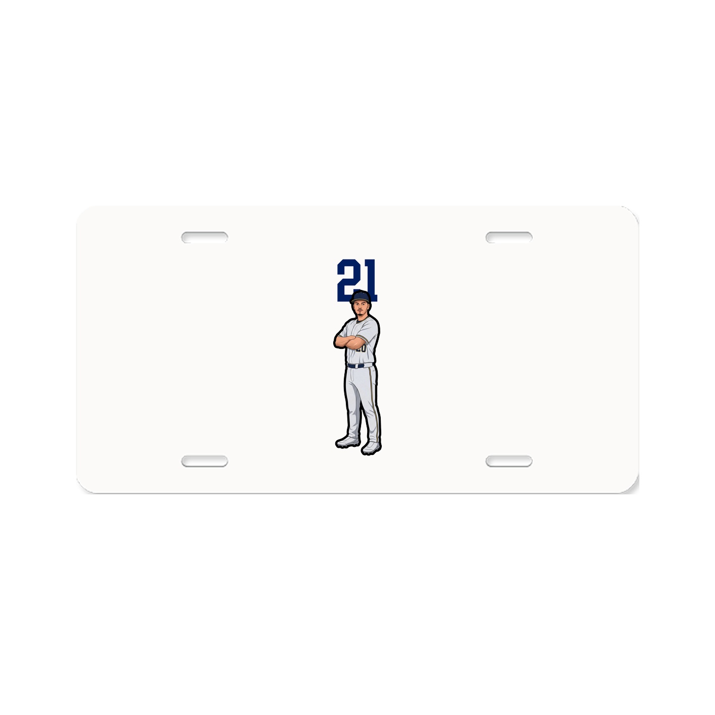 License Plate — Number Top in Classic