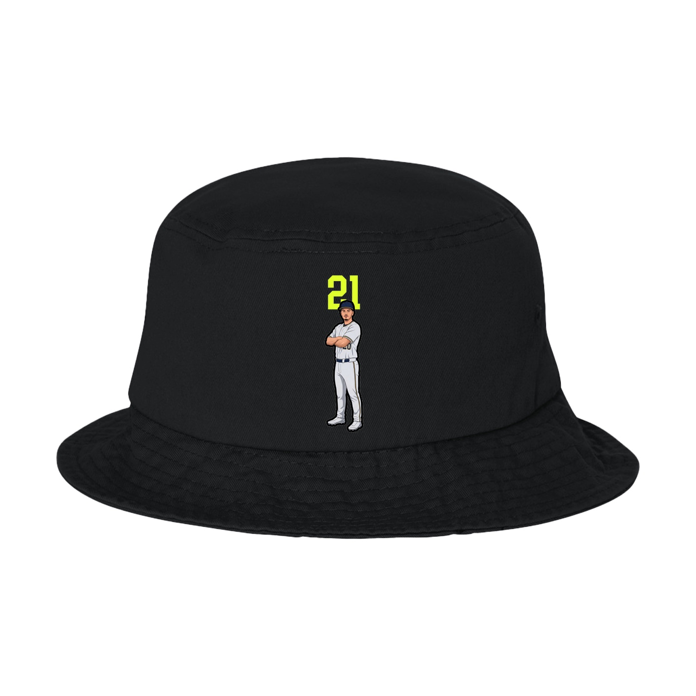 Bucket Cap — Number Top in Black