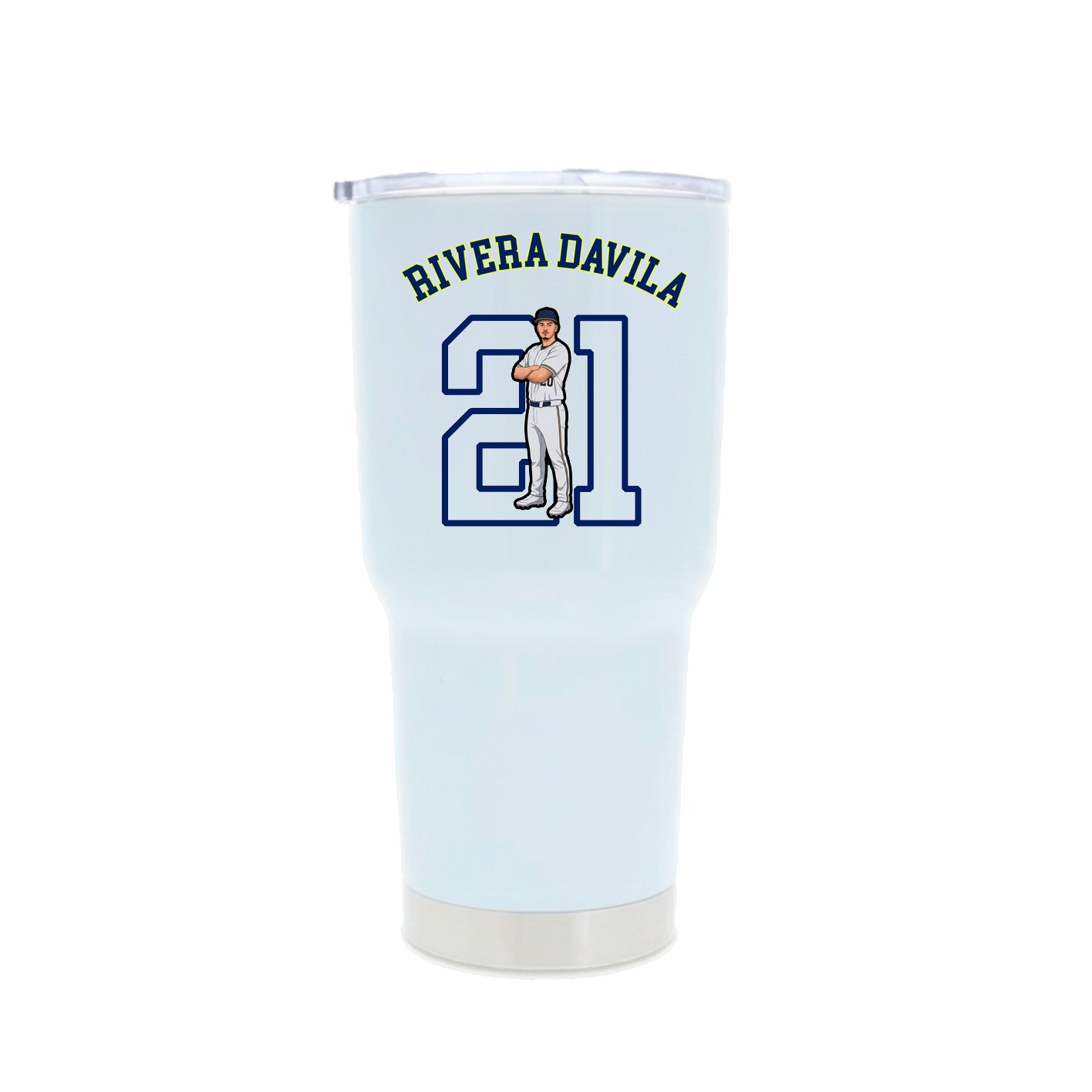 30oz Stainless Steel Tumbler — Shirsey Arch in White