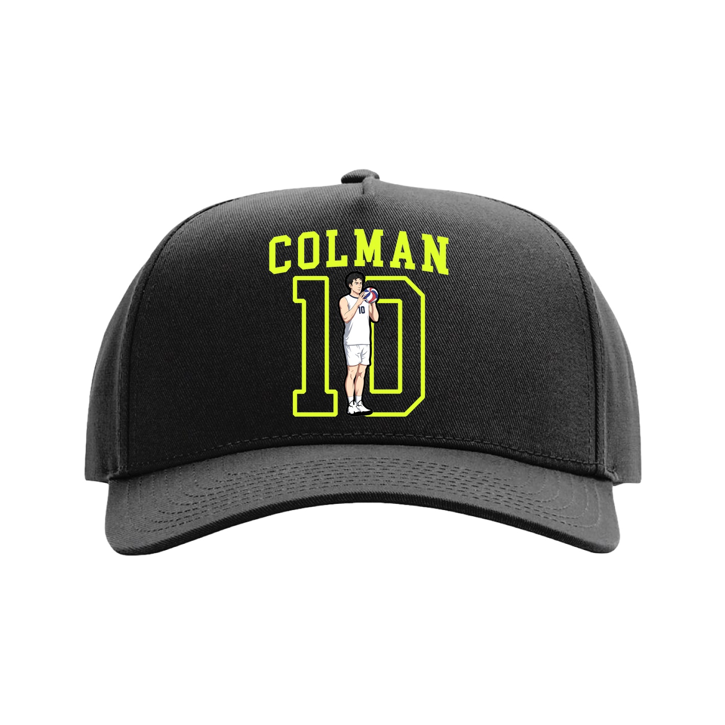 Full Fabric Five-Panel Champ Cap — Shirsey in Black