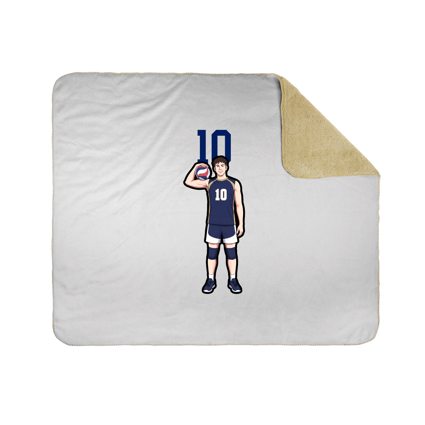 Throw Blanket — Number Top in White