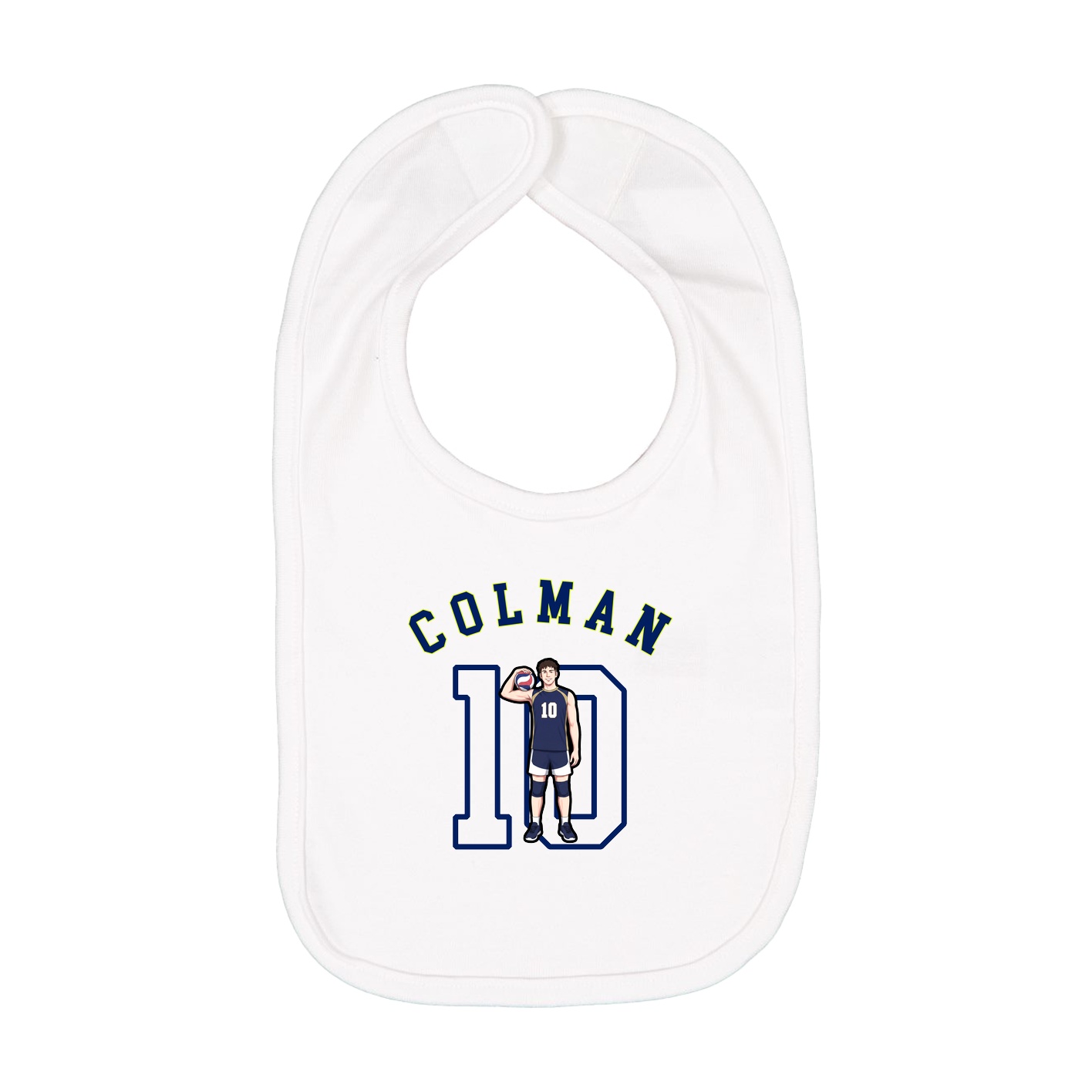 Infant Bib — Shirsey Arch in White
