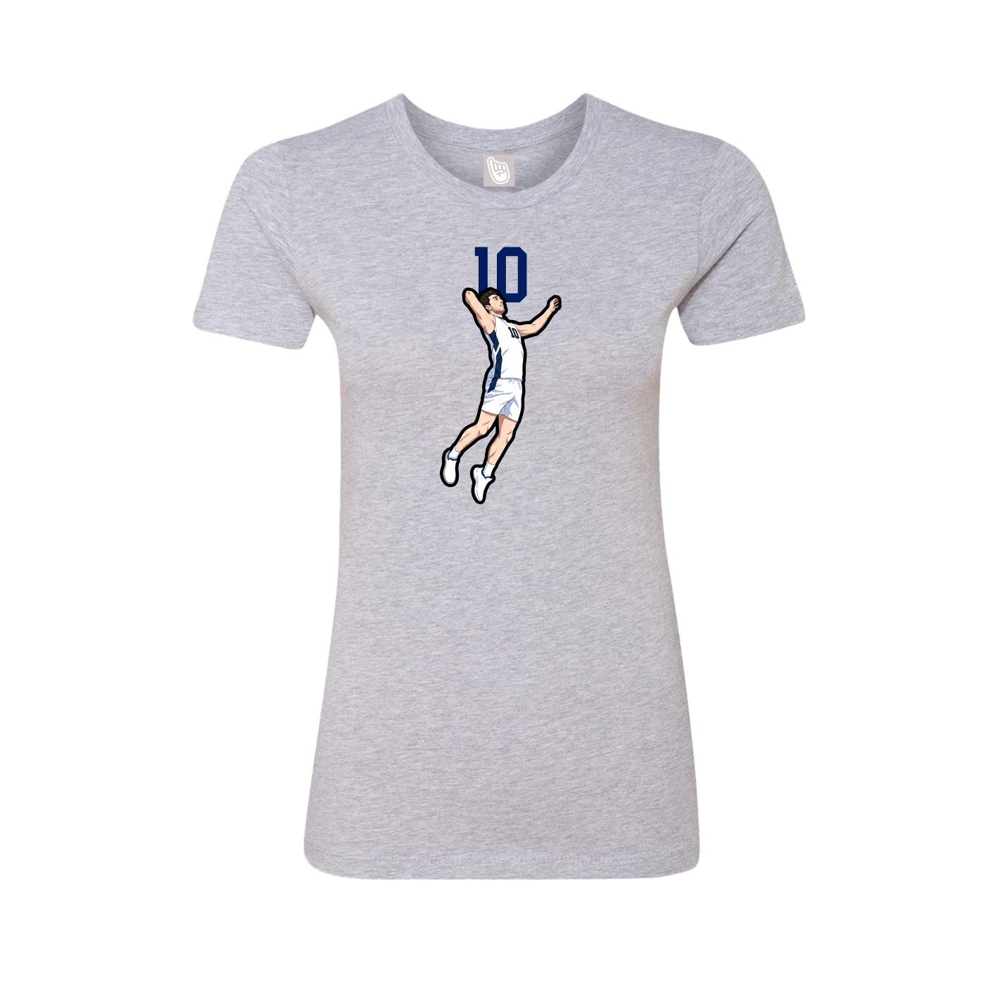 Womens Tee — Number Top in Grey