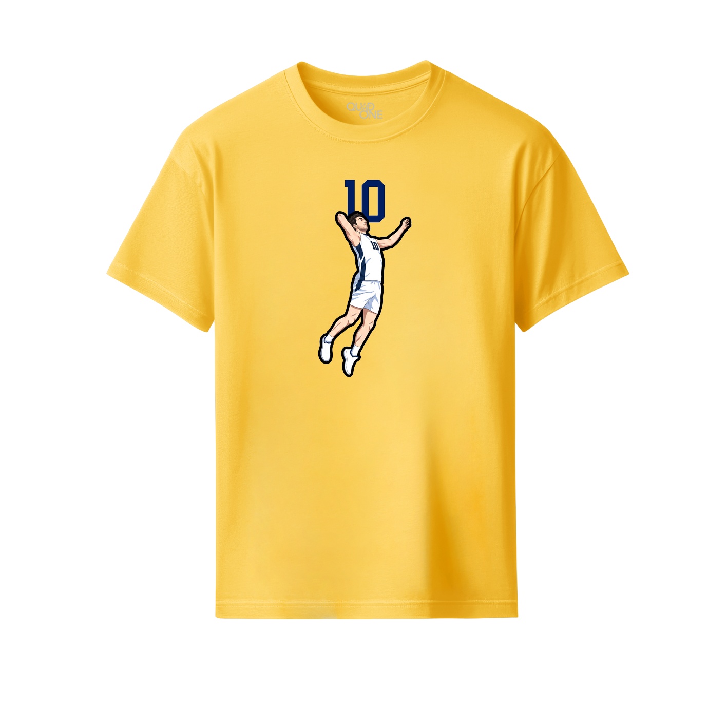 Youth Tee — Number Top in Yellow