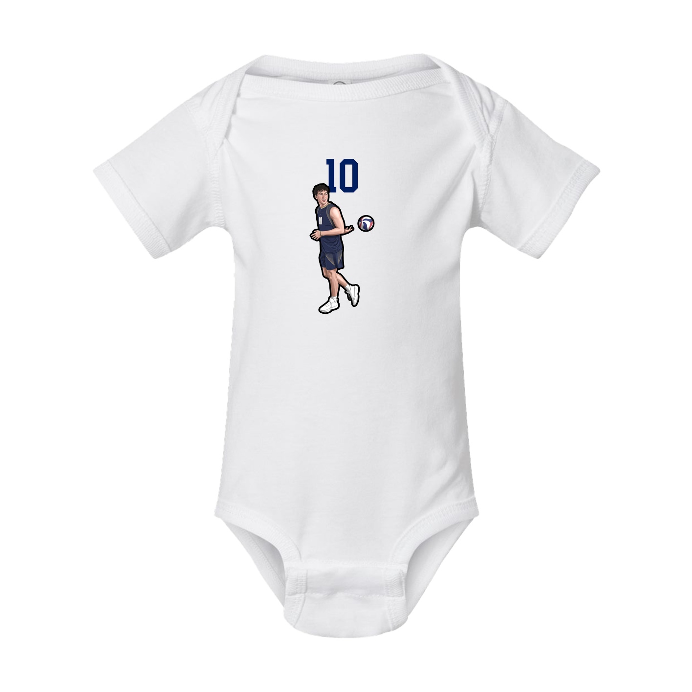 Baby Onesie — Number Top in White