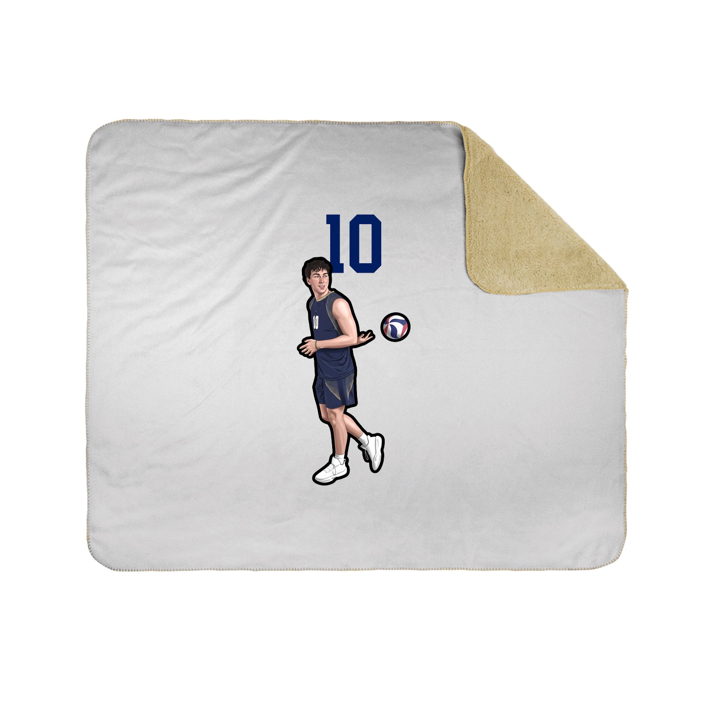 Throw Blanket — Number Top in White