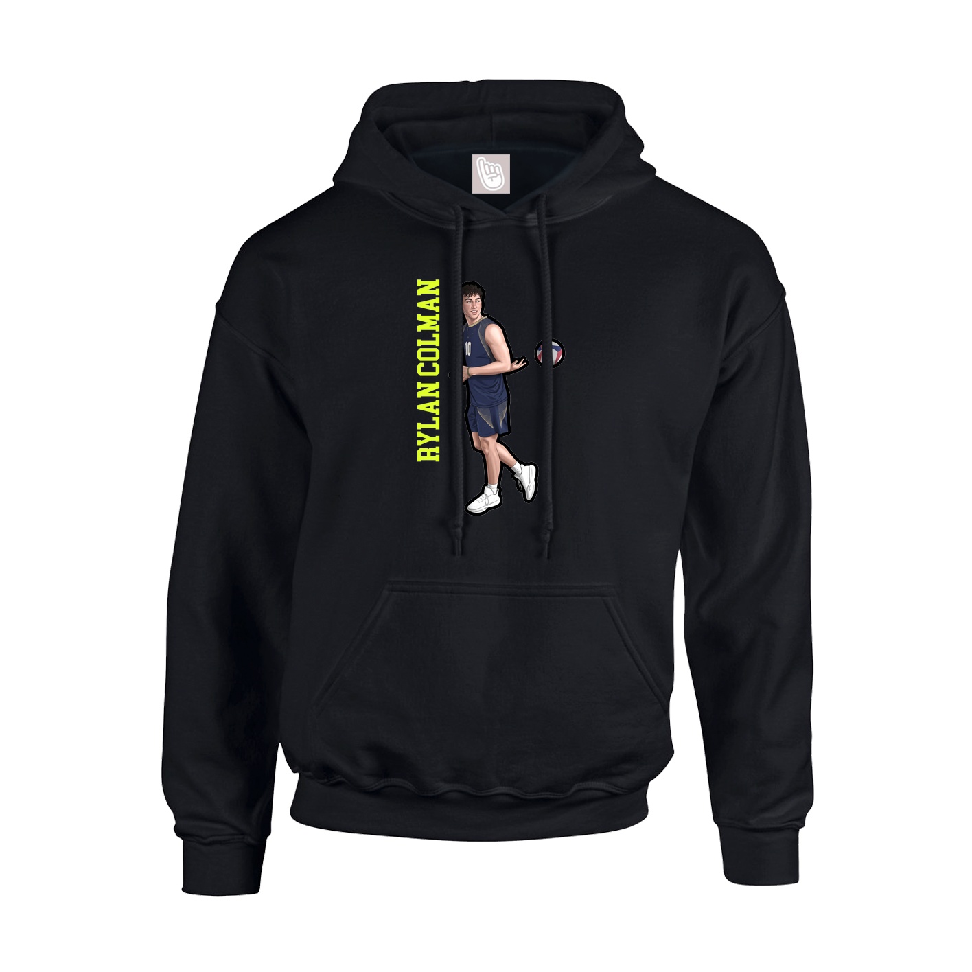 Hoodie — Name Vertical in Black