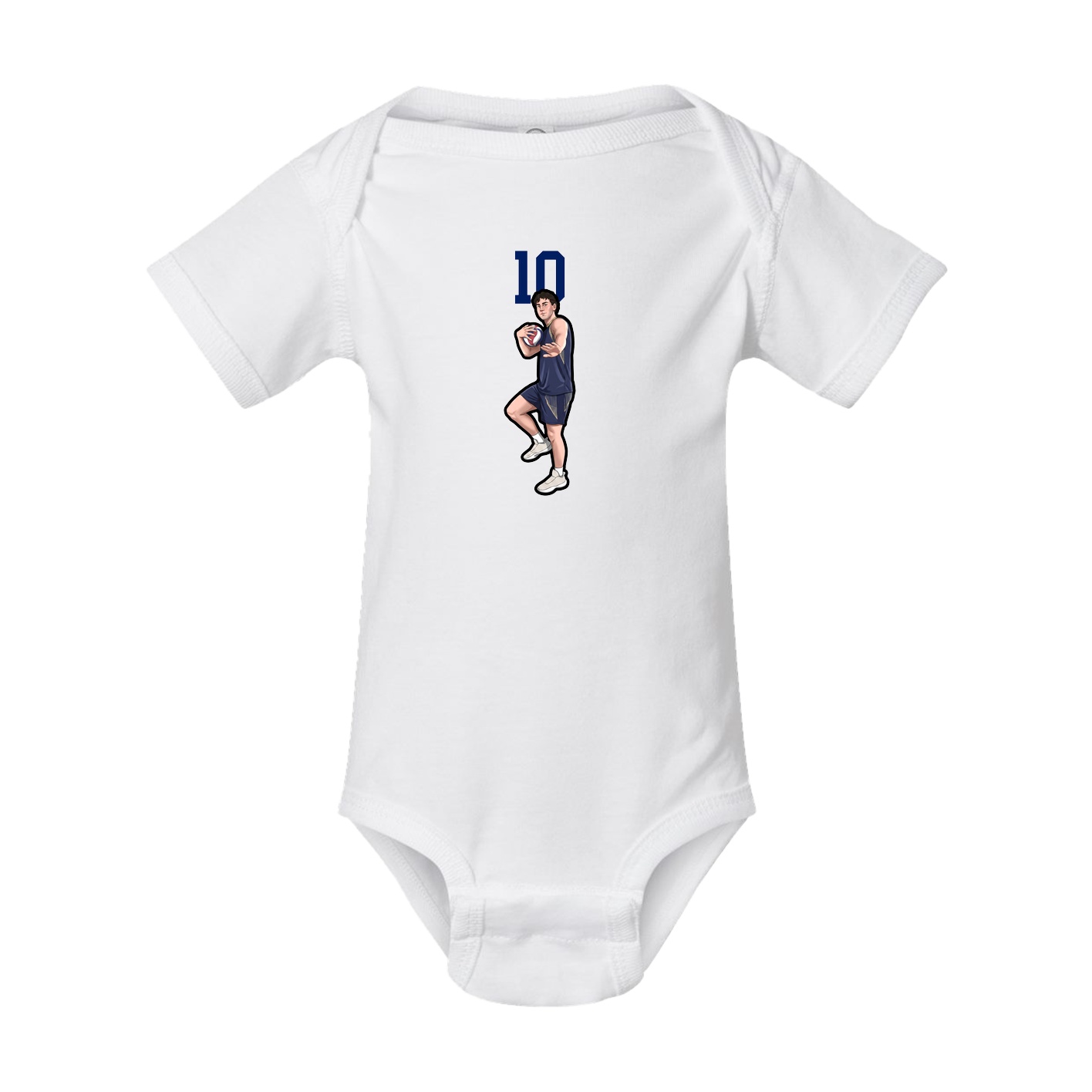Baby Onesie — Number Top in White