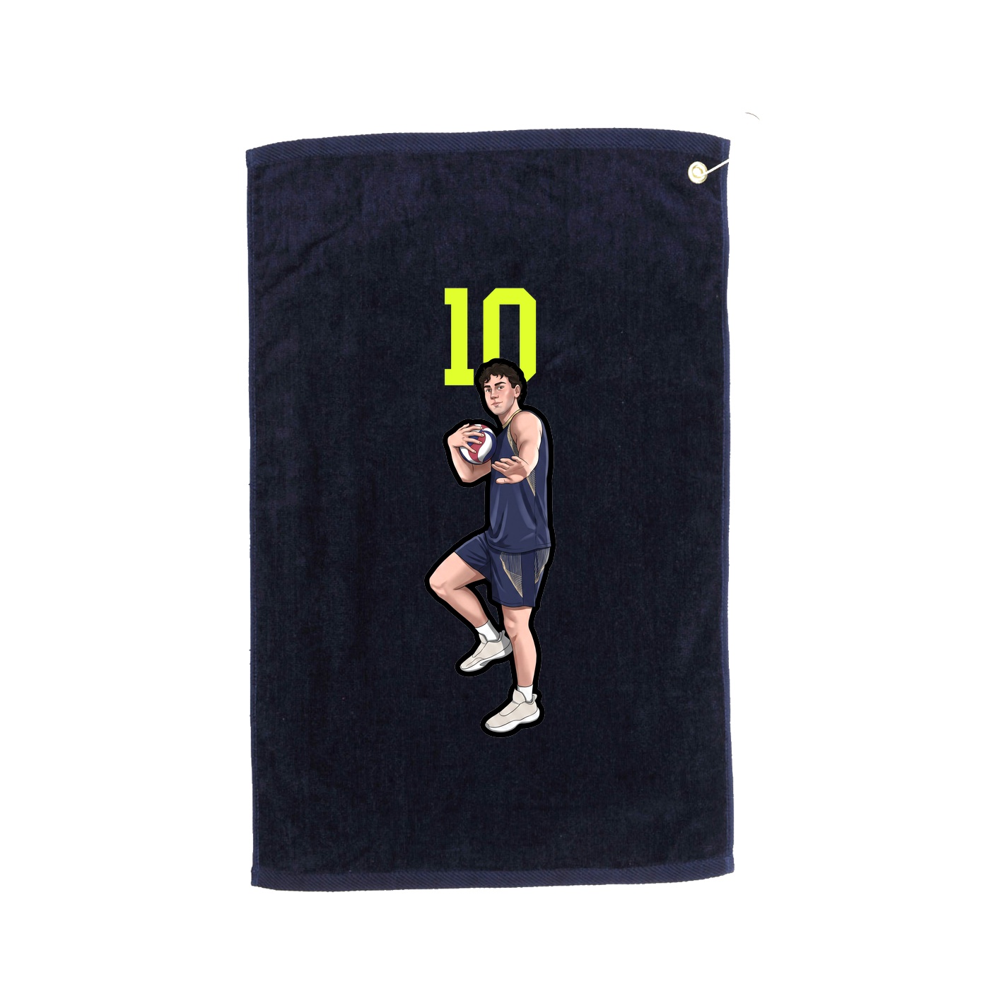 Golf Towel — Number Top in Navy