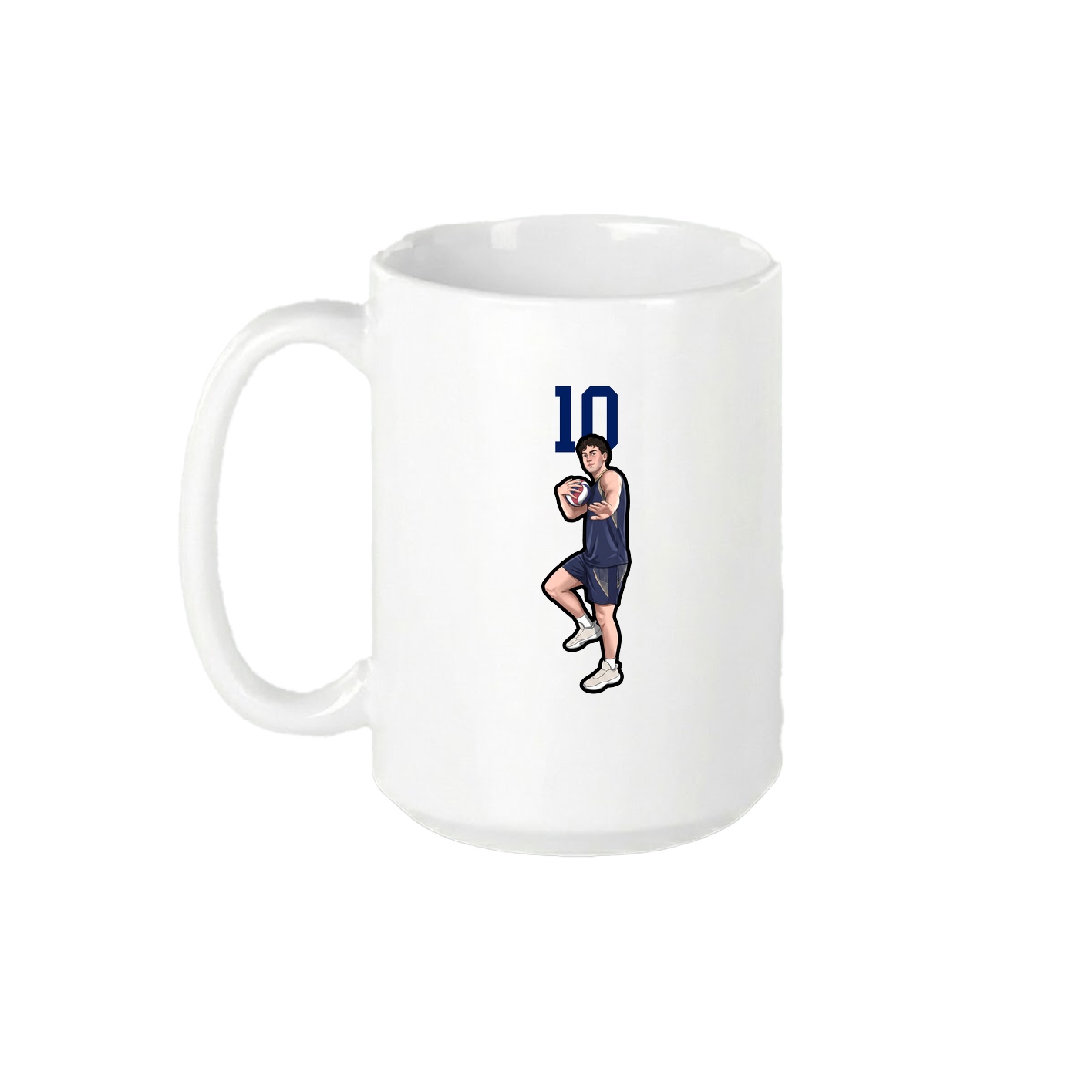 15oz Coffee Mug — Number Top in White