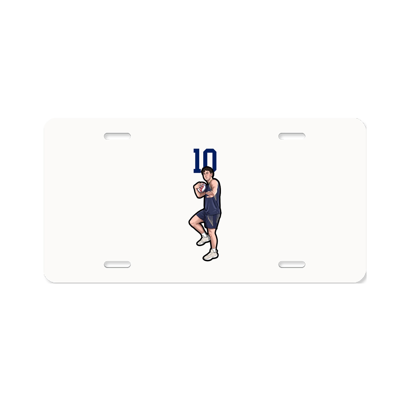 License Plate — Number Top in Classic