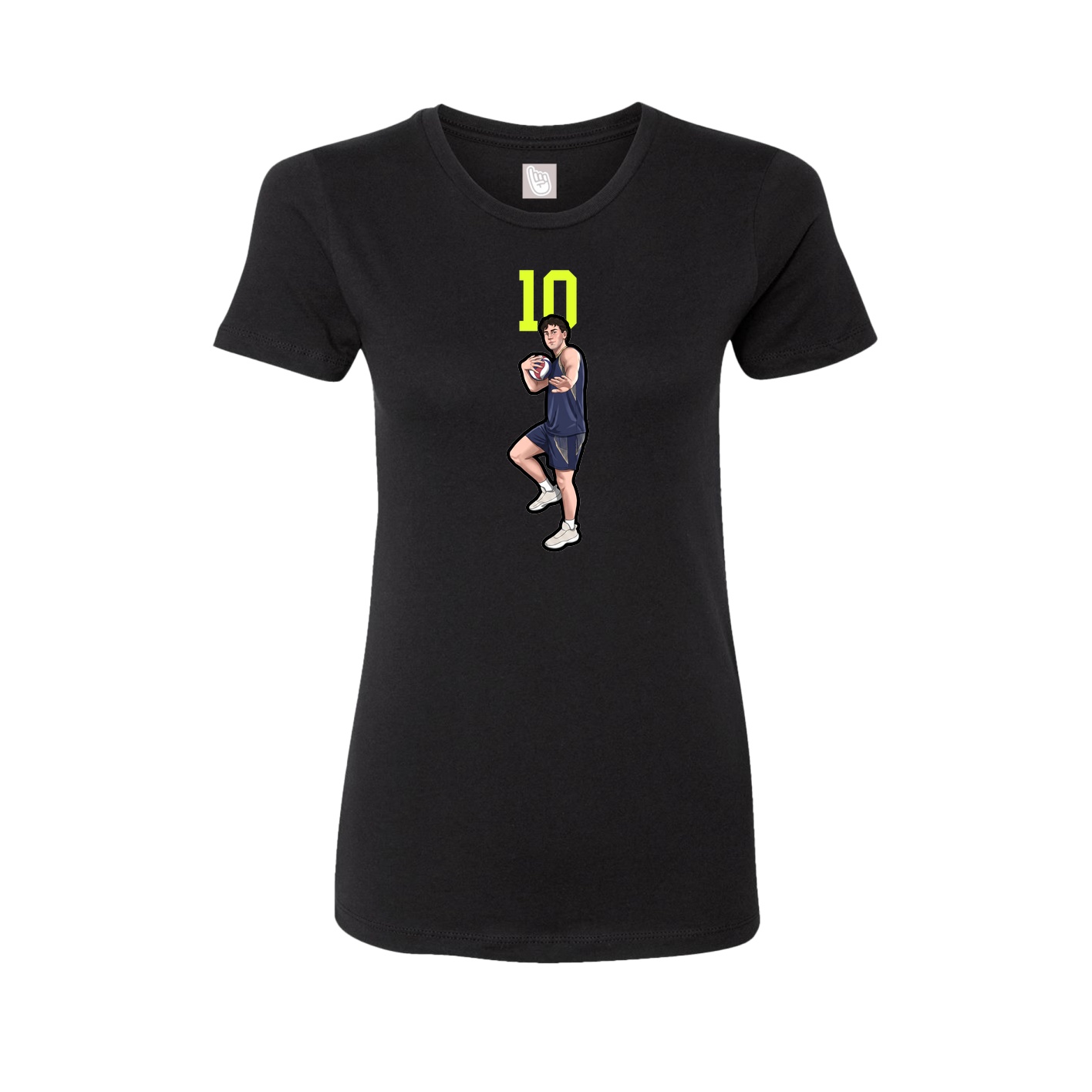 Womens Tee — Number Top in Black