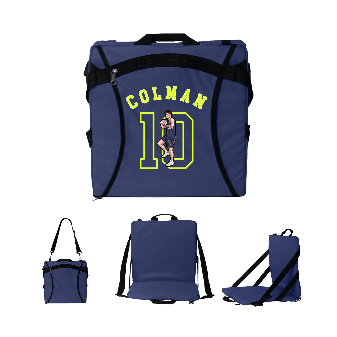 Folding Stadium Seat — Shirsey Arch in Navy