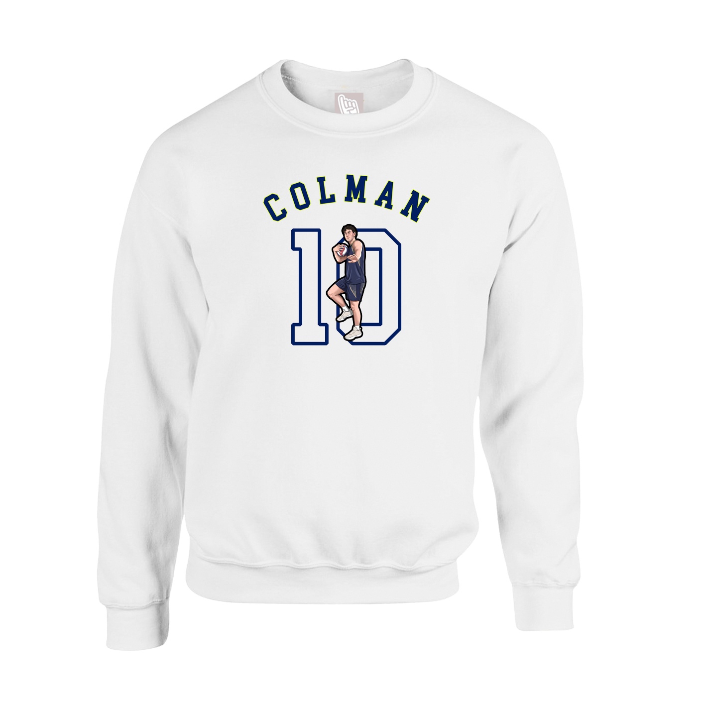 Fleece Crew — Shirsey Arch in White