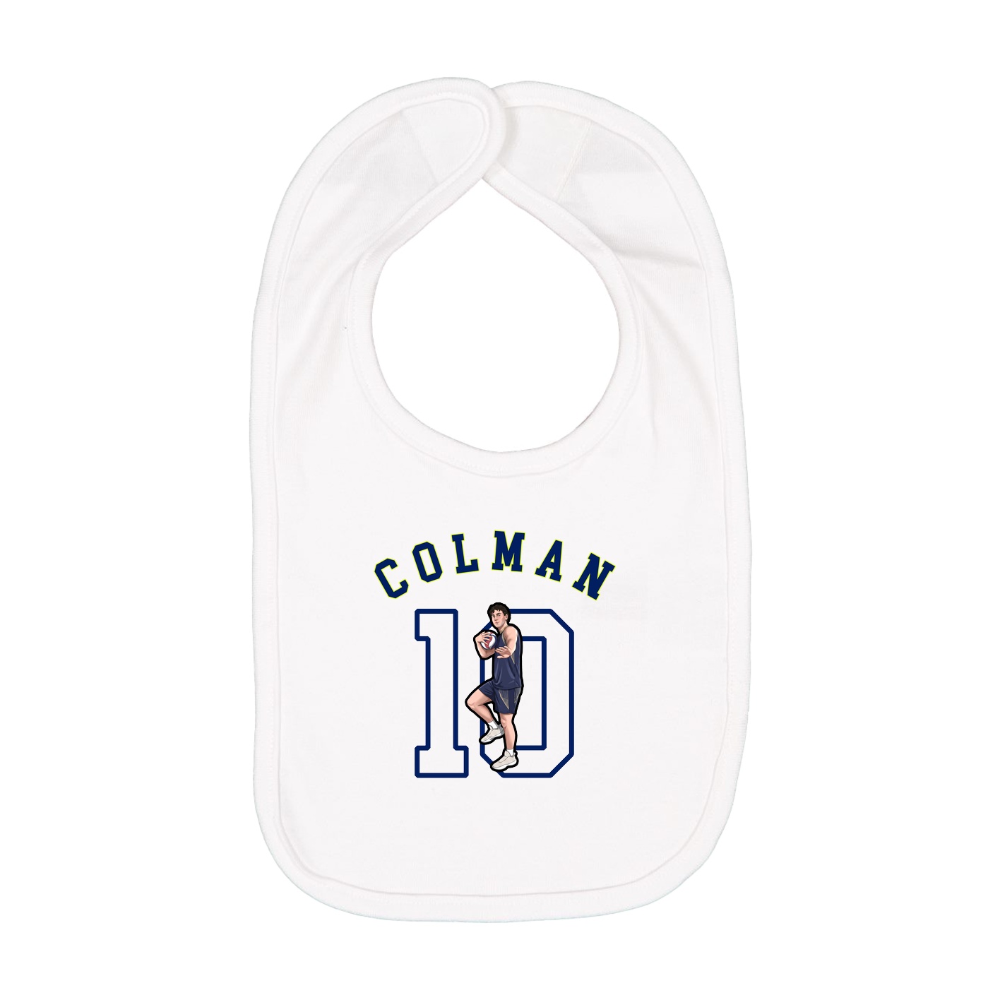 Infant Bib — Shirsey Arch in White