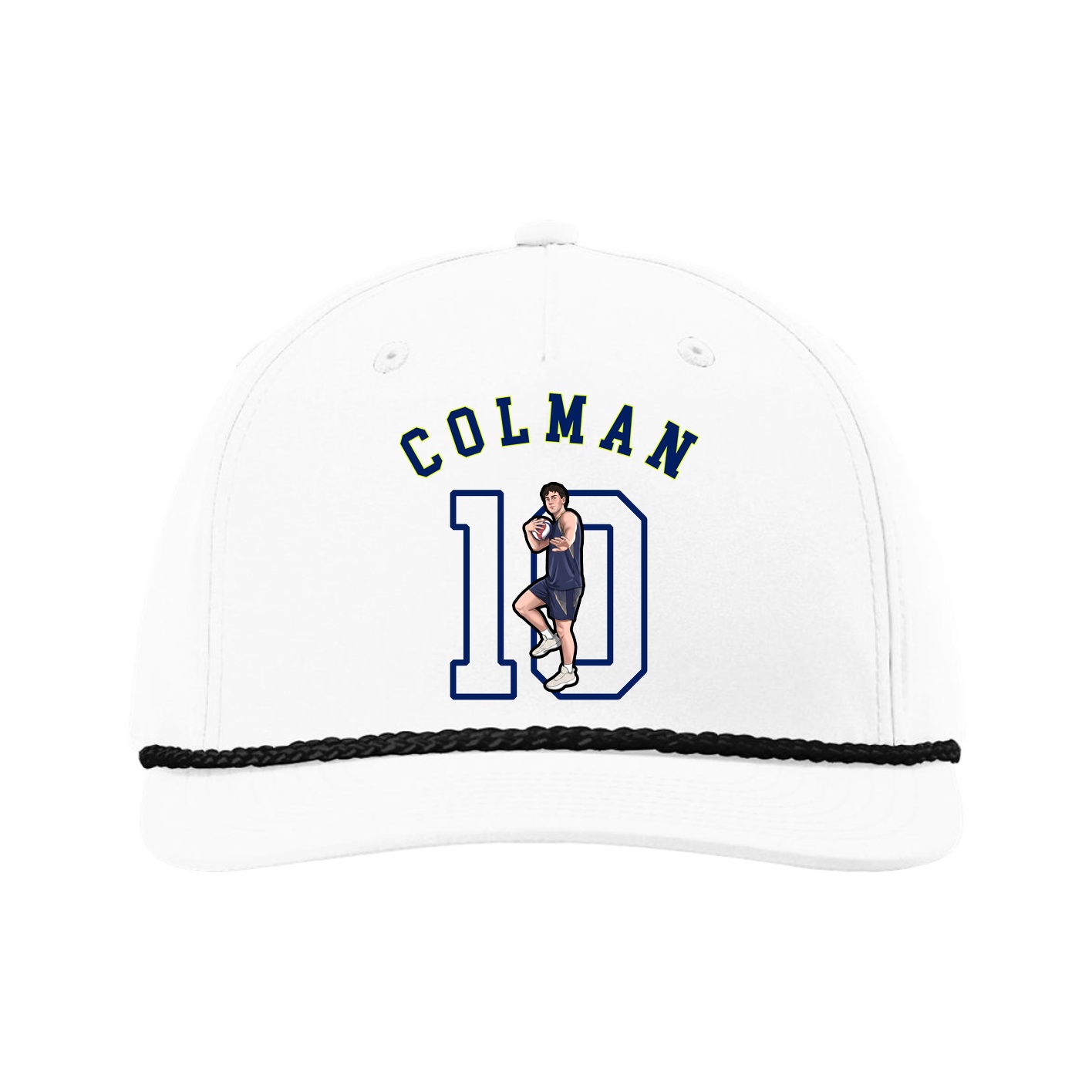 Five-Panel Classic Rope Cap — Shirsey Arch in White