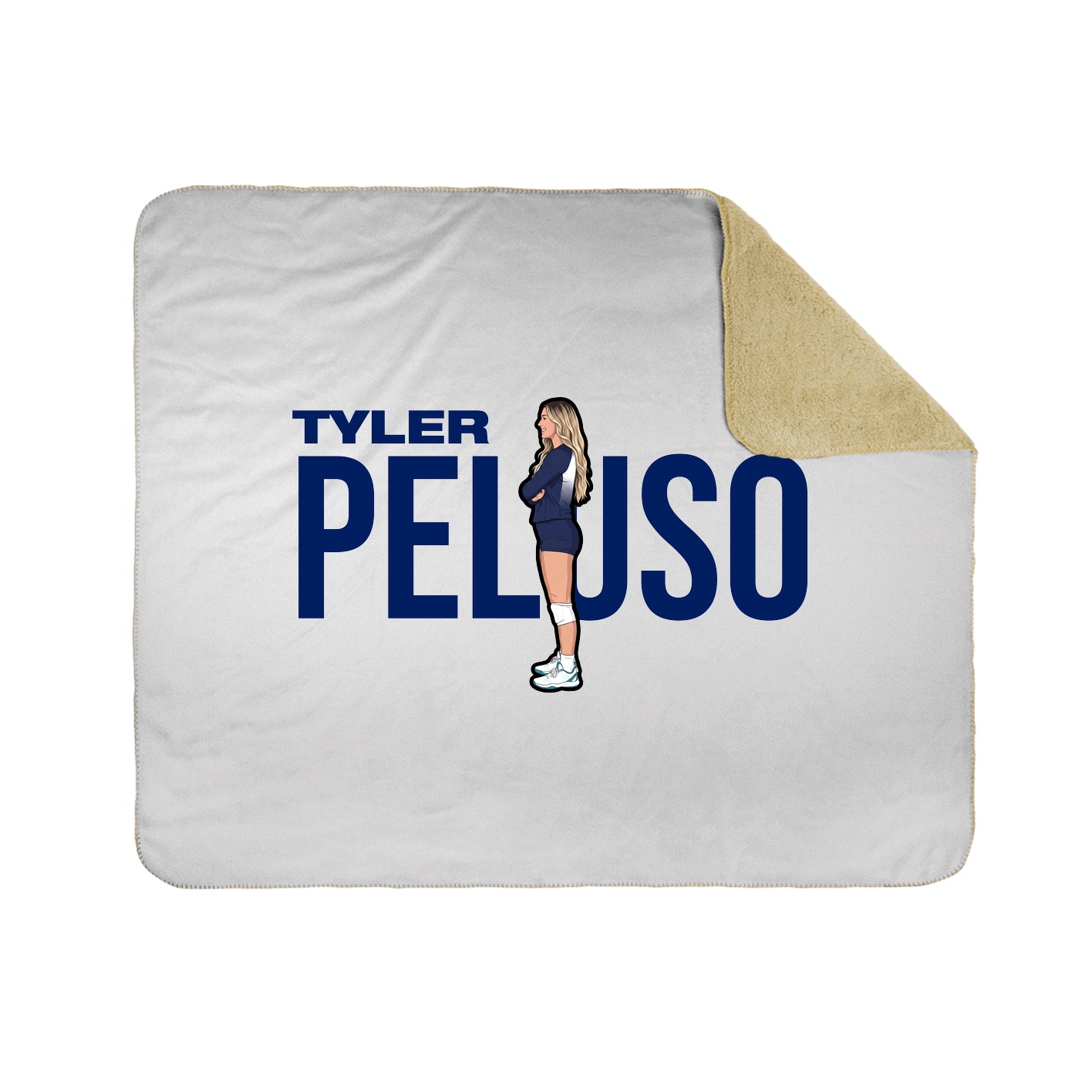 Throw Blanket — Player Name in White