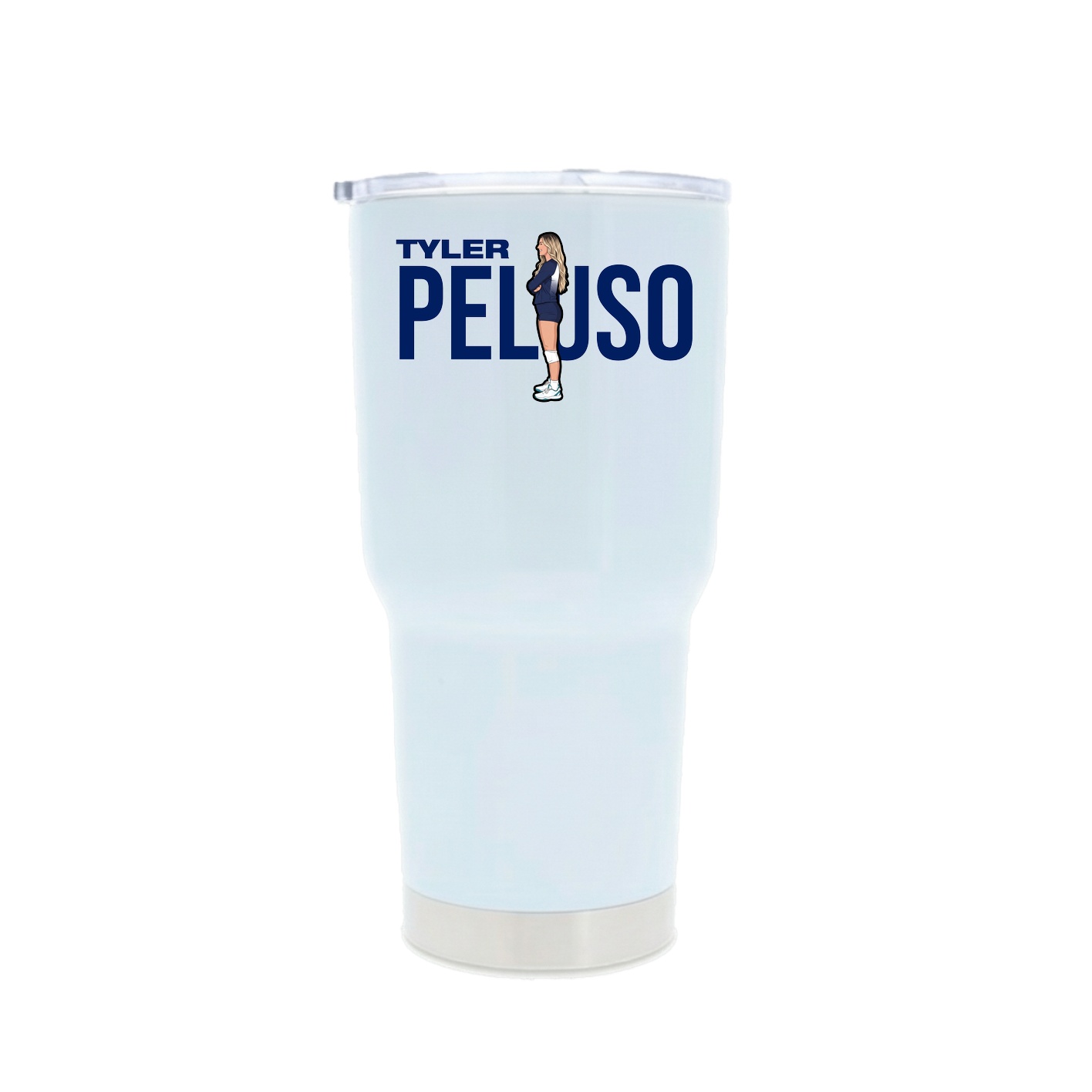 30oz Stainless Steel Tumbler — Player Name in White