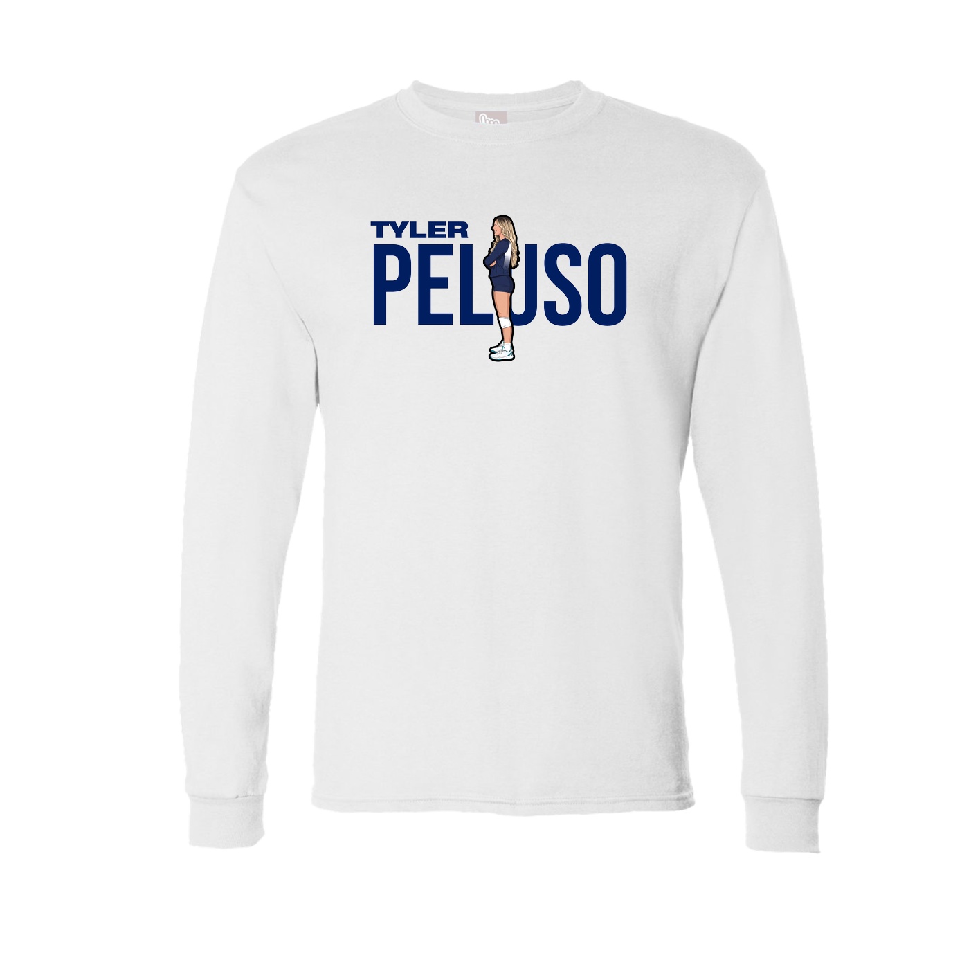 Long Sleeve Tee — Player Name in White