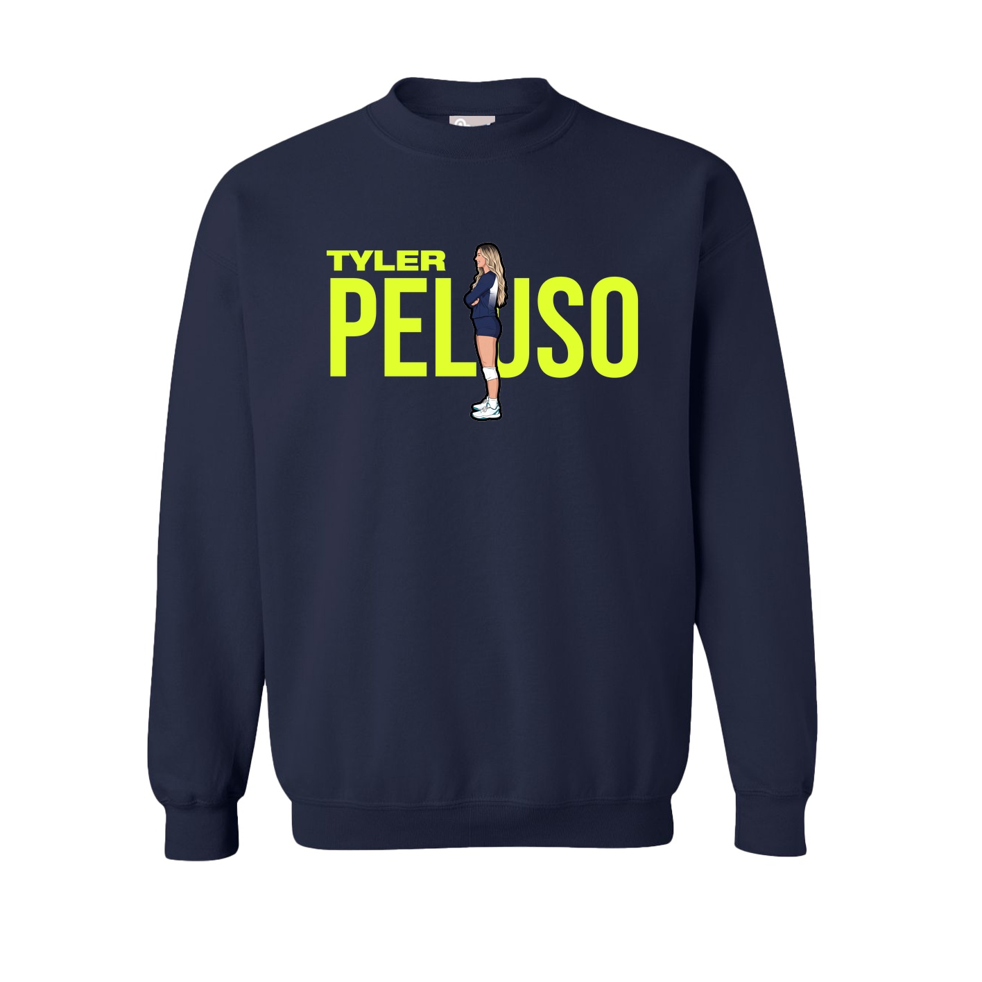 Fleece Crew — Player Name in Navy