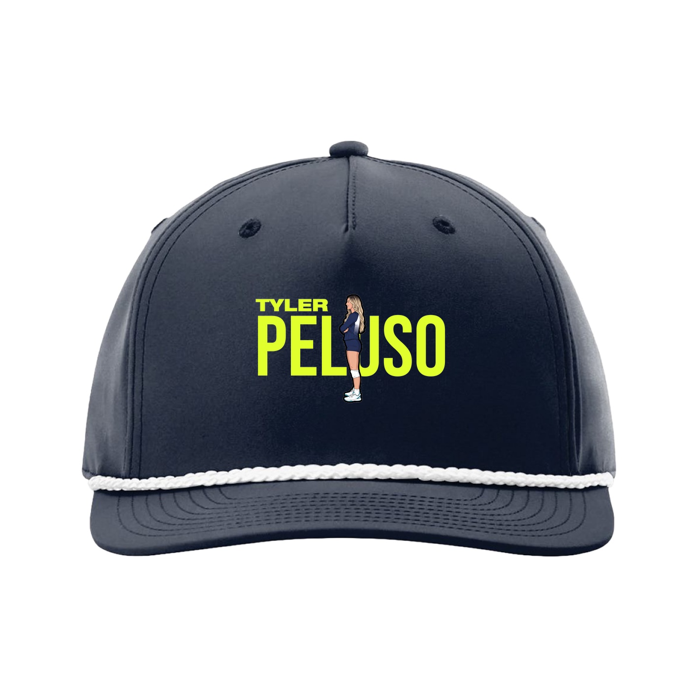 Five-Panel Classic Rope Cap — Player Name in Navy