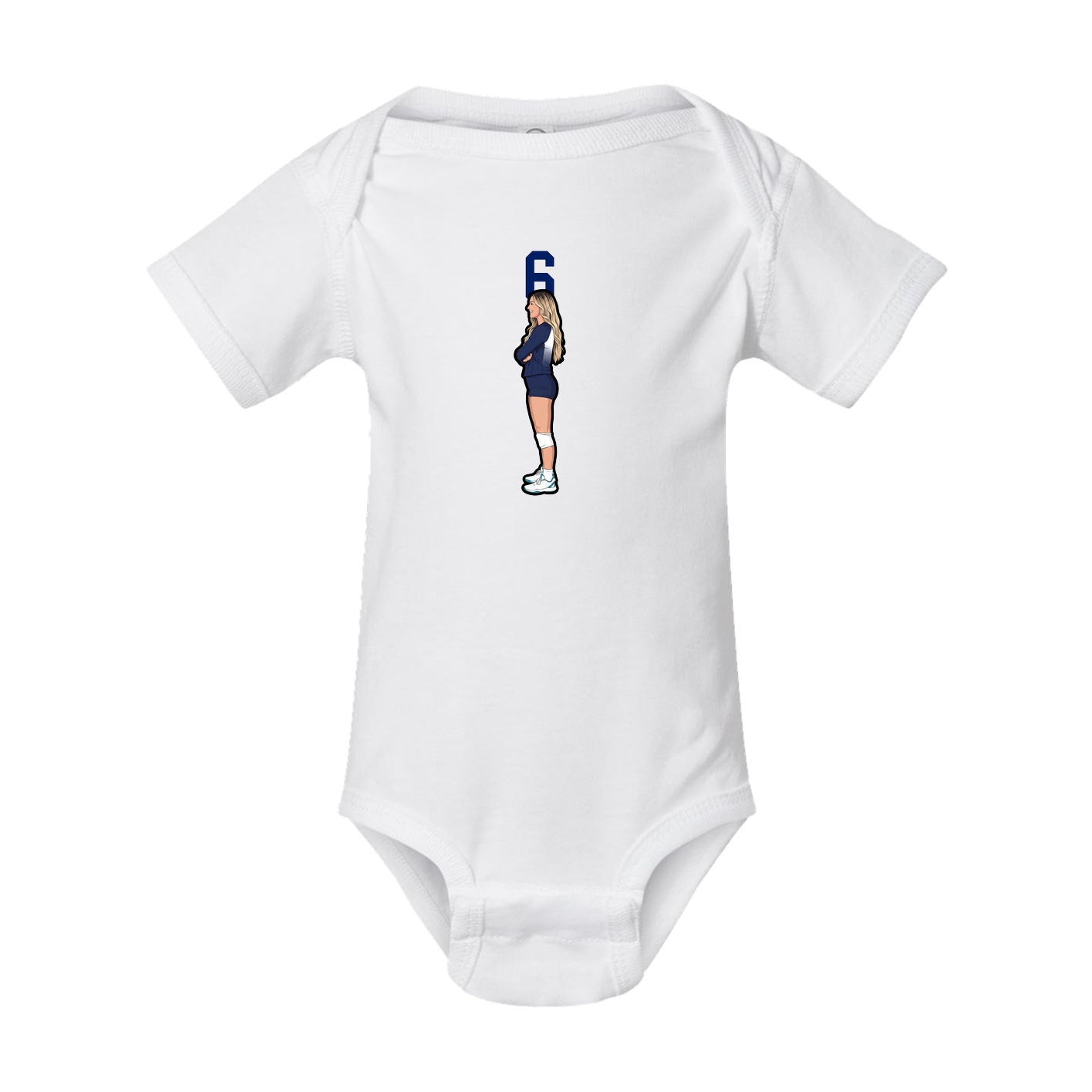 Baby Onesie — Number Top in White