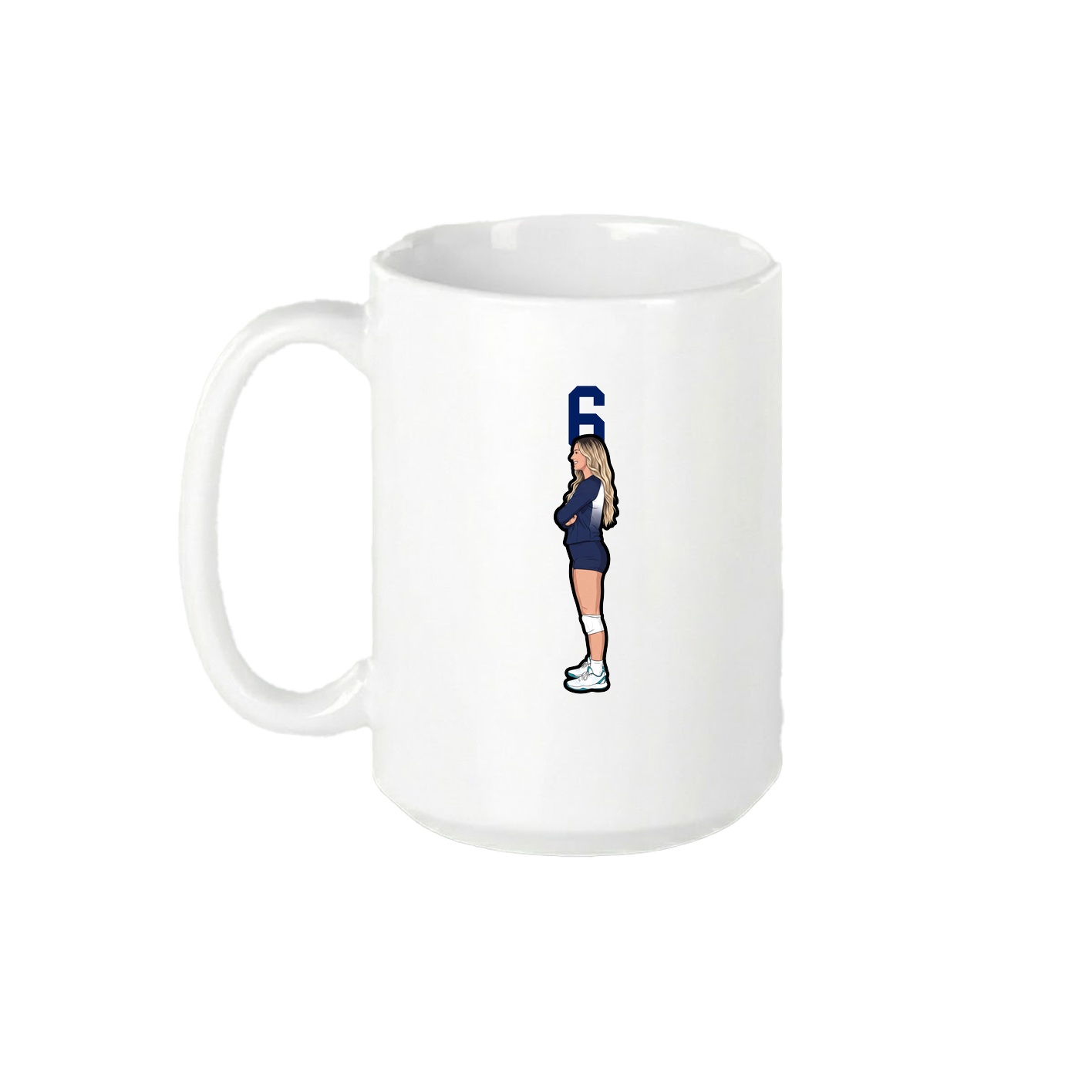 15oz Coffee Mug — Number Top in White