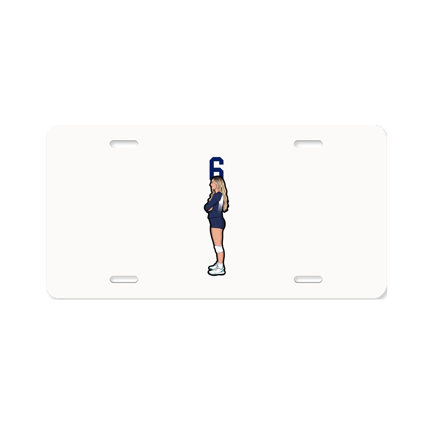 License Plate — Number Top in Classic