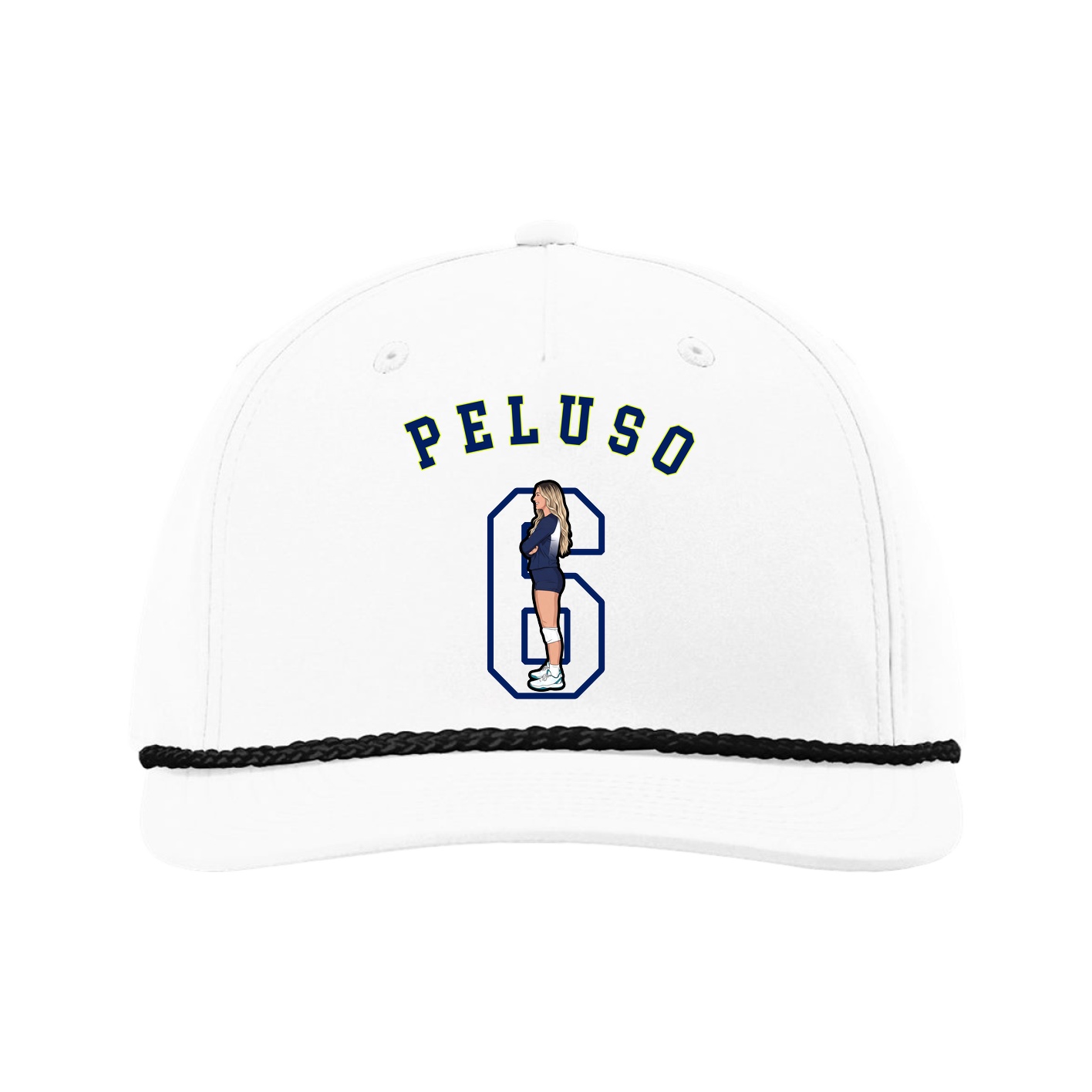Five-Panel Classic Rope Cap — Shirsey Arch in White